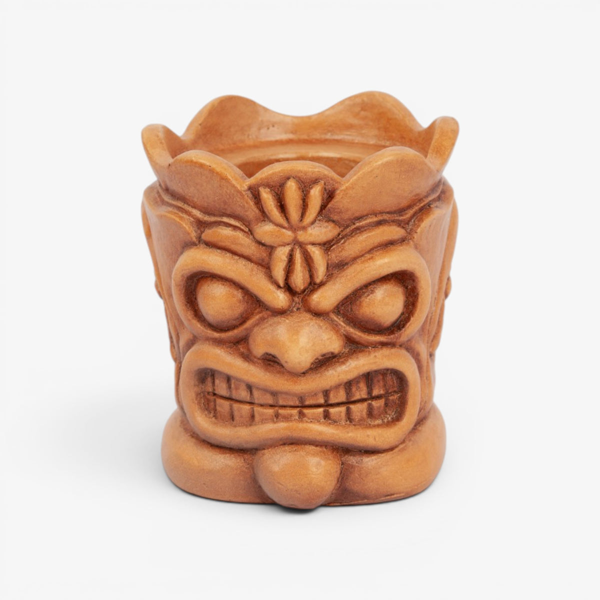 Golden Oak Small Tiki Candle Holder