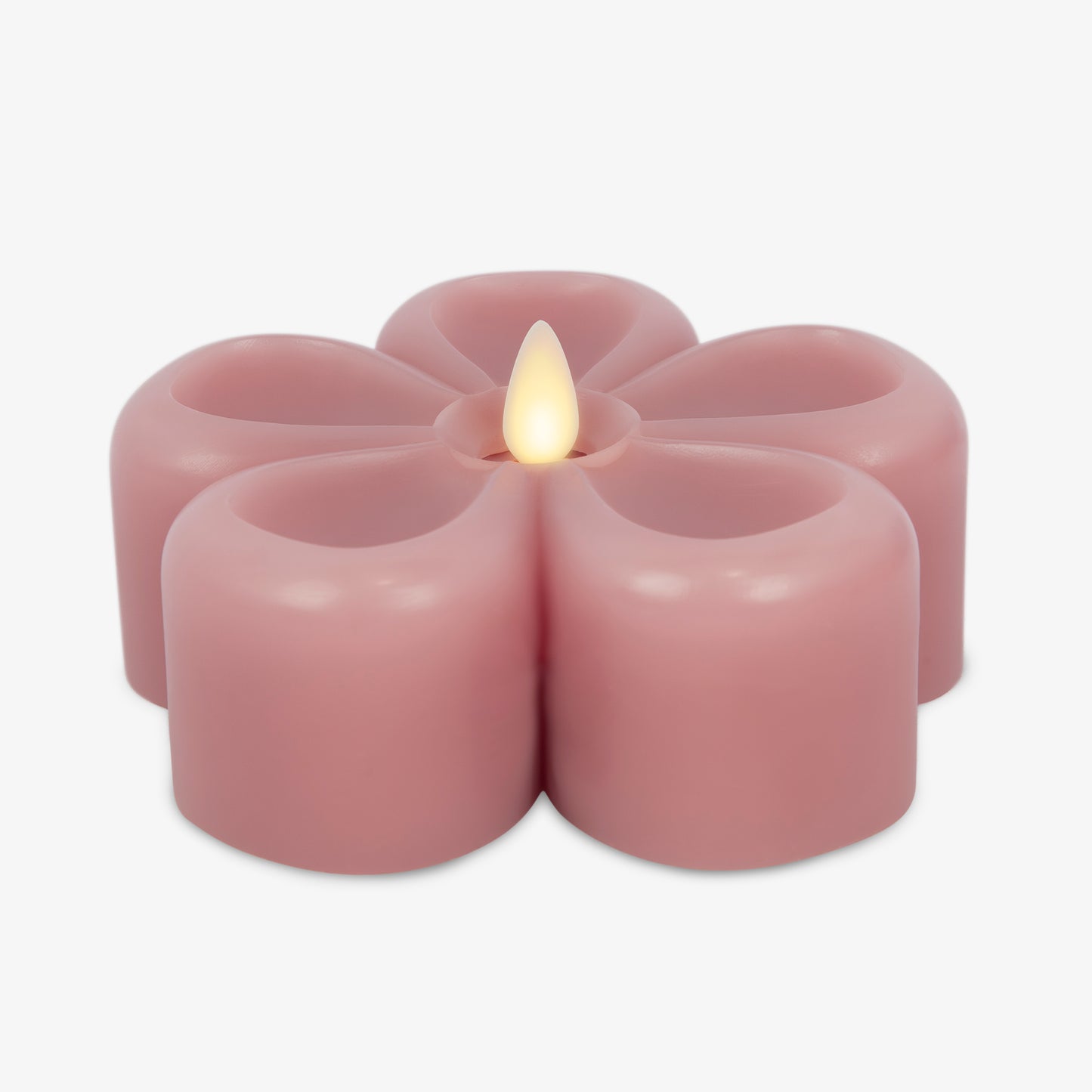 Blooming Mauve Flower Flameless Candle Tealight