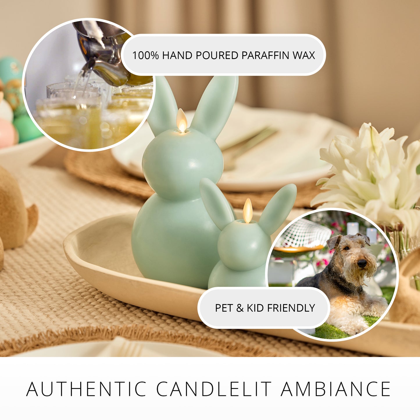 Fresh Mint Flameless Candle Small Bunny