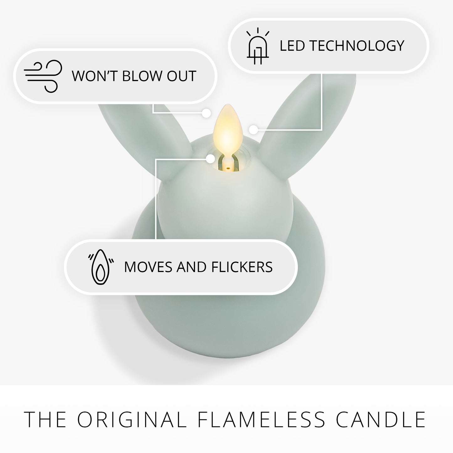 Fresh Mint Flameless Candle Small Bunny