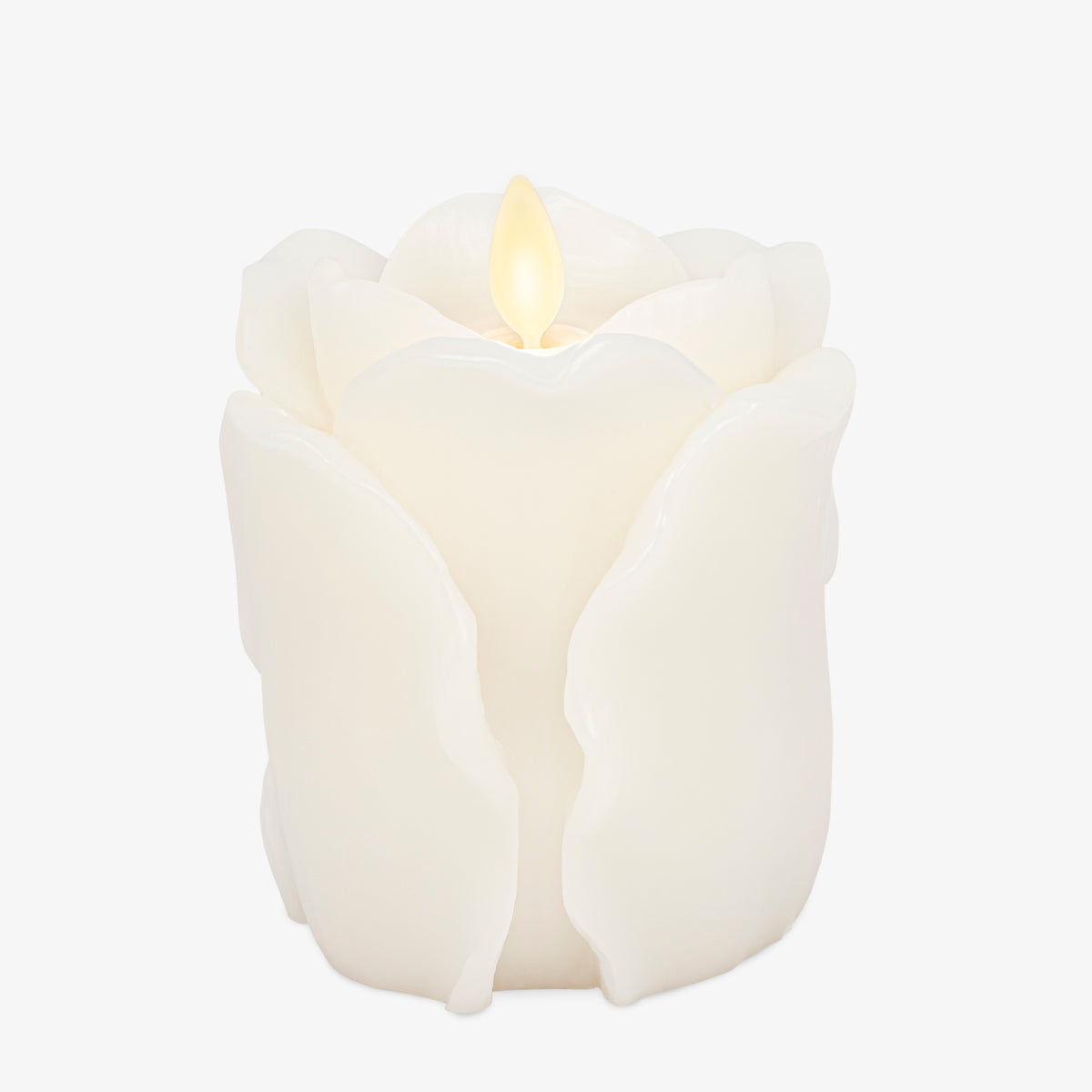 Snow White Flameless Candle Rose Bud