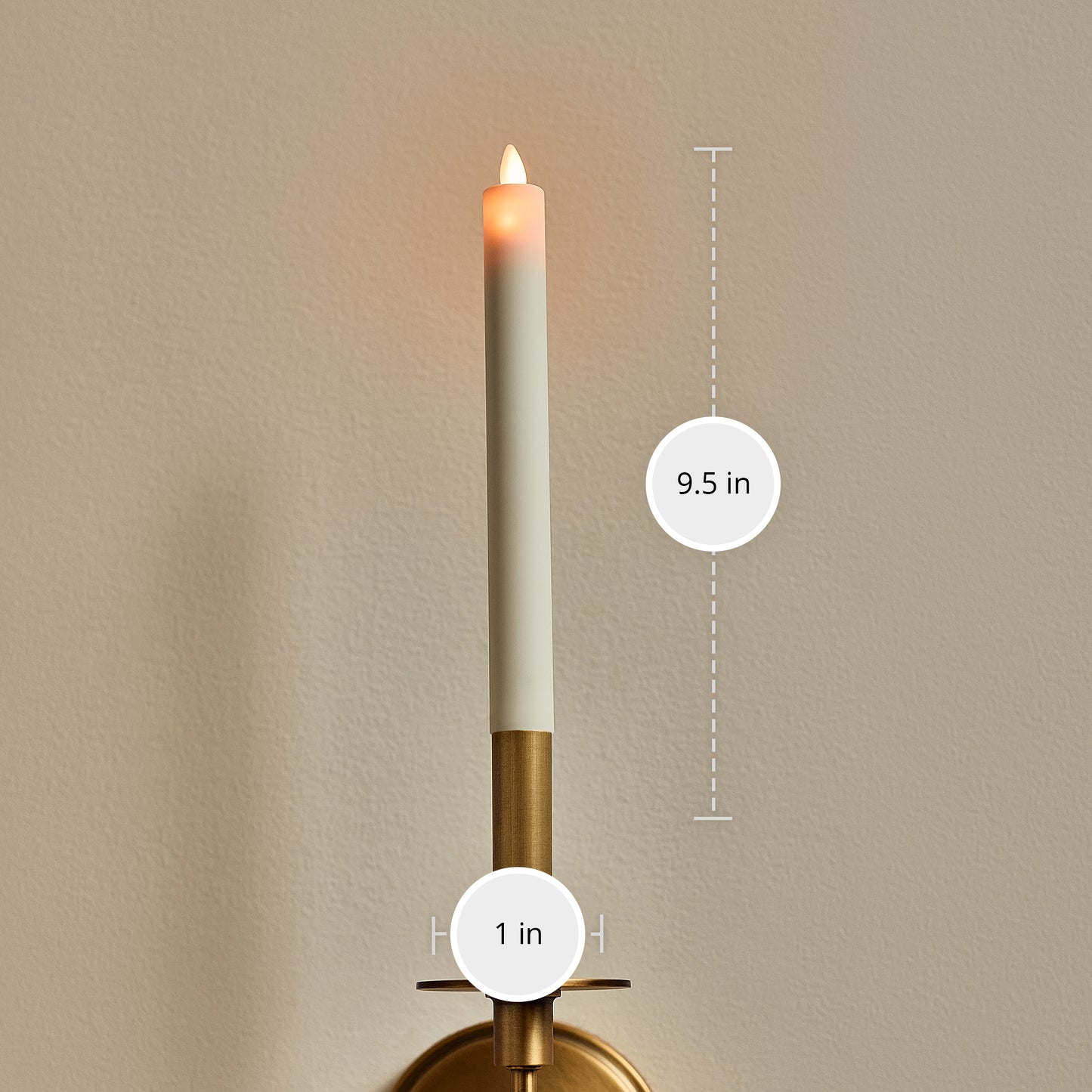 Pearl Ivory Flameless Candle E12 Taper Bulb