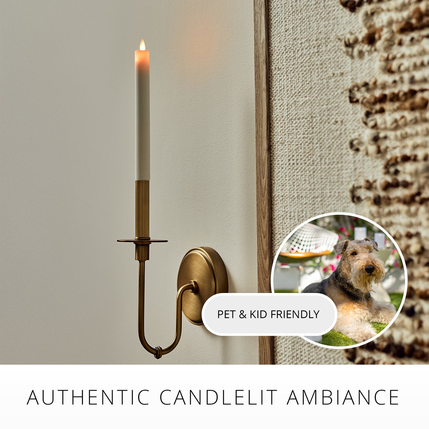 Pearl Ivory Flameless Candle E12 Taper Bulb