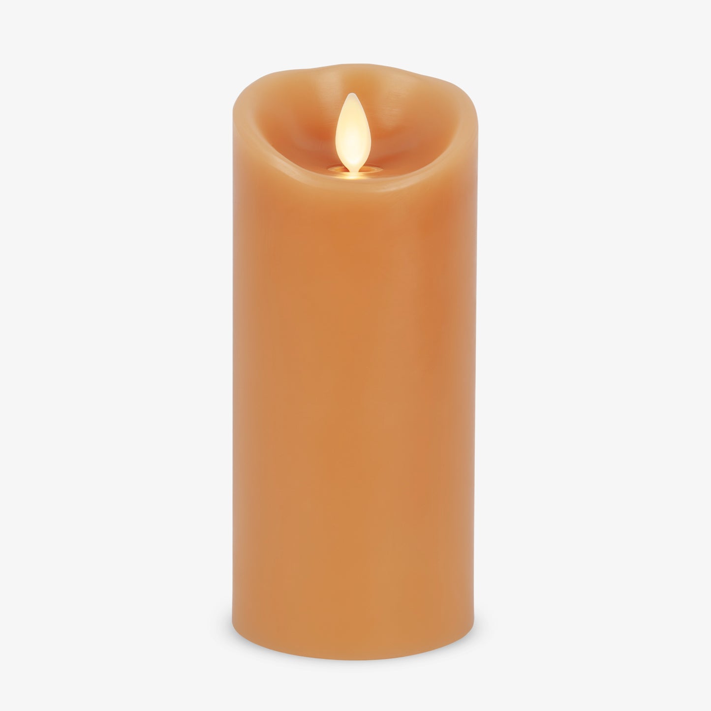 Sunlit Honey Scallop Flameless Candle Pillar