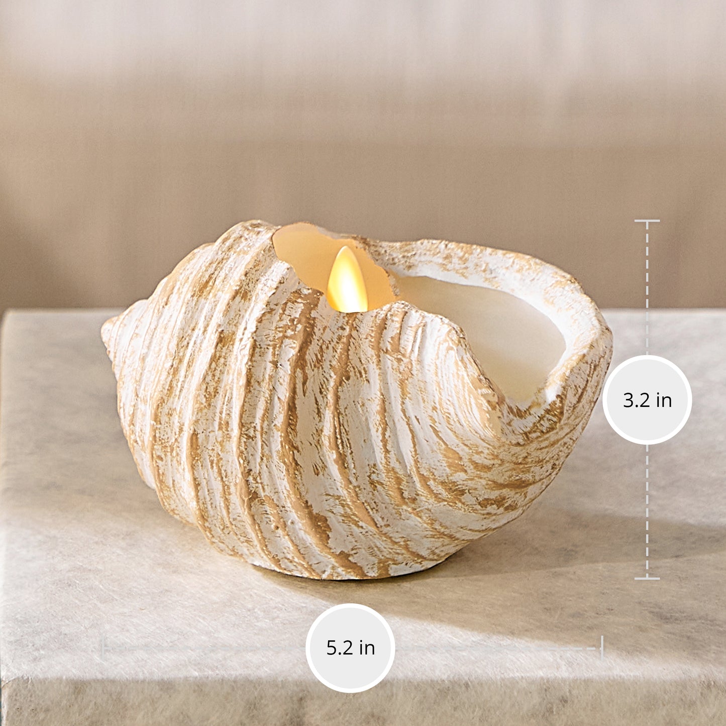 Tun Shell Flameless Candle