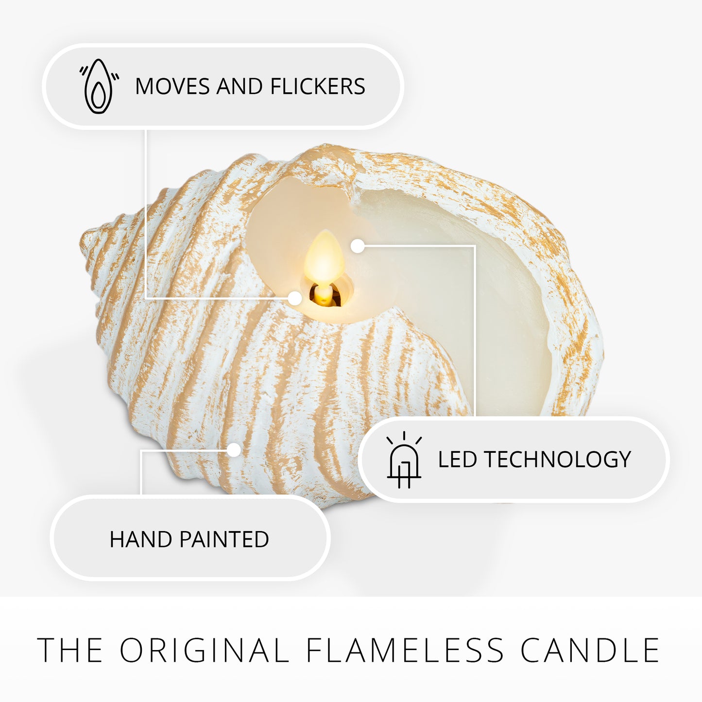 Tun Shell Flameless Candle