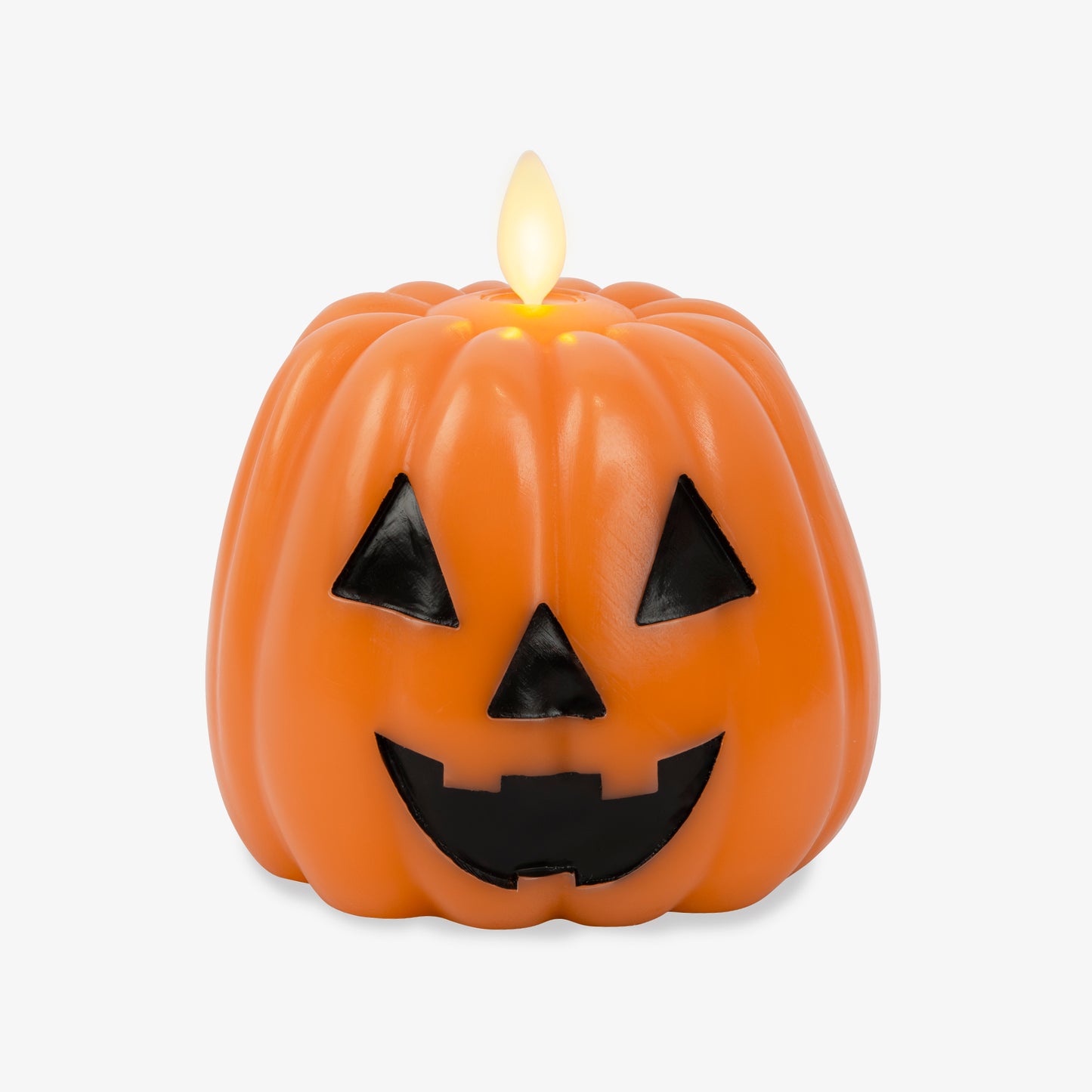 Russet Orange Flameless Candle Jack-o-lantern