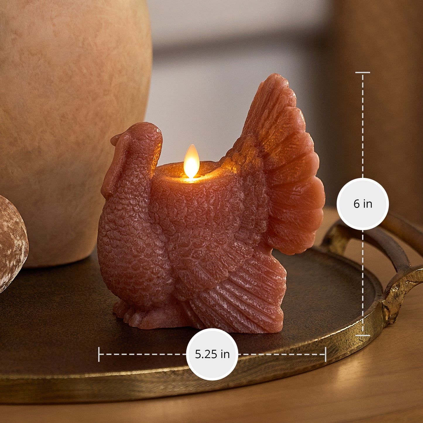Caramel Café Flameless Candle Turkey