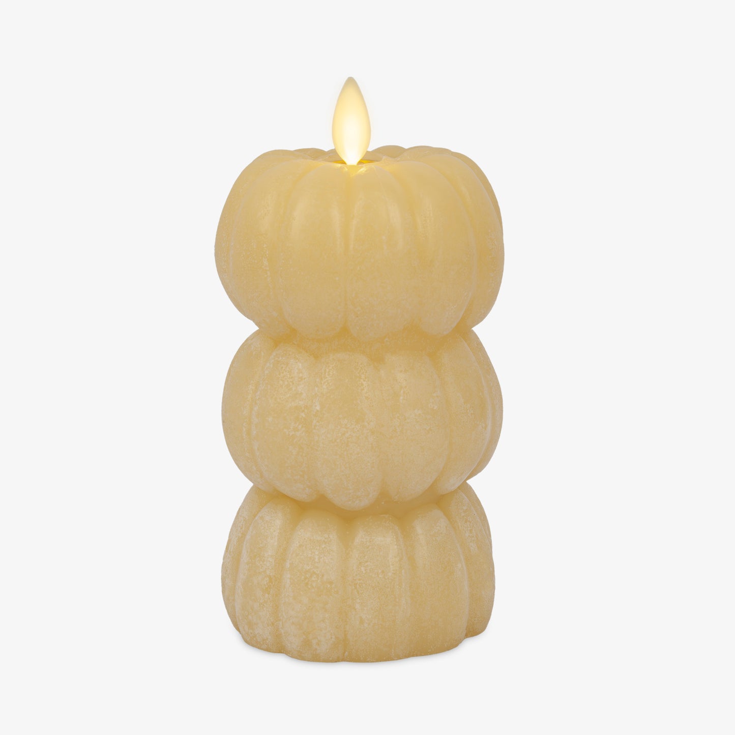 Golden Husk Flameless Candle Stacked Pumpkins