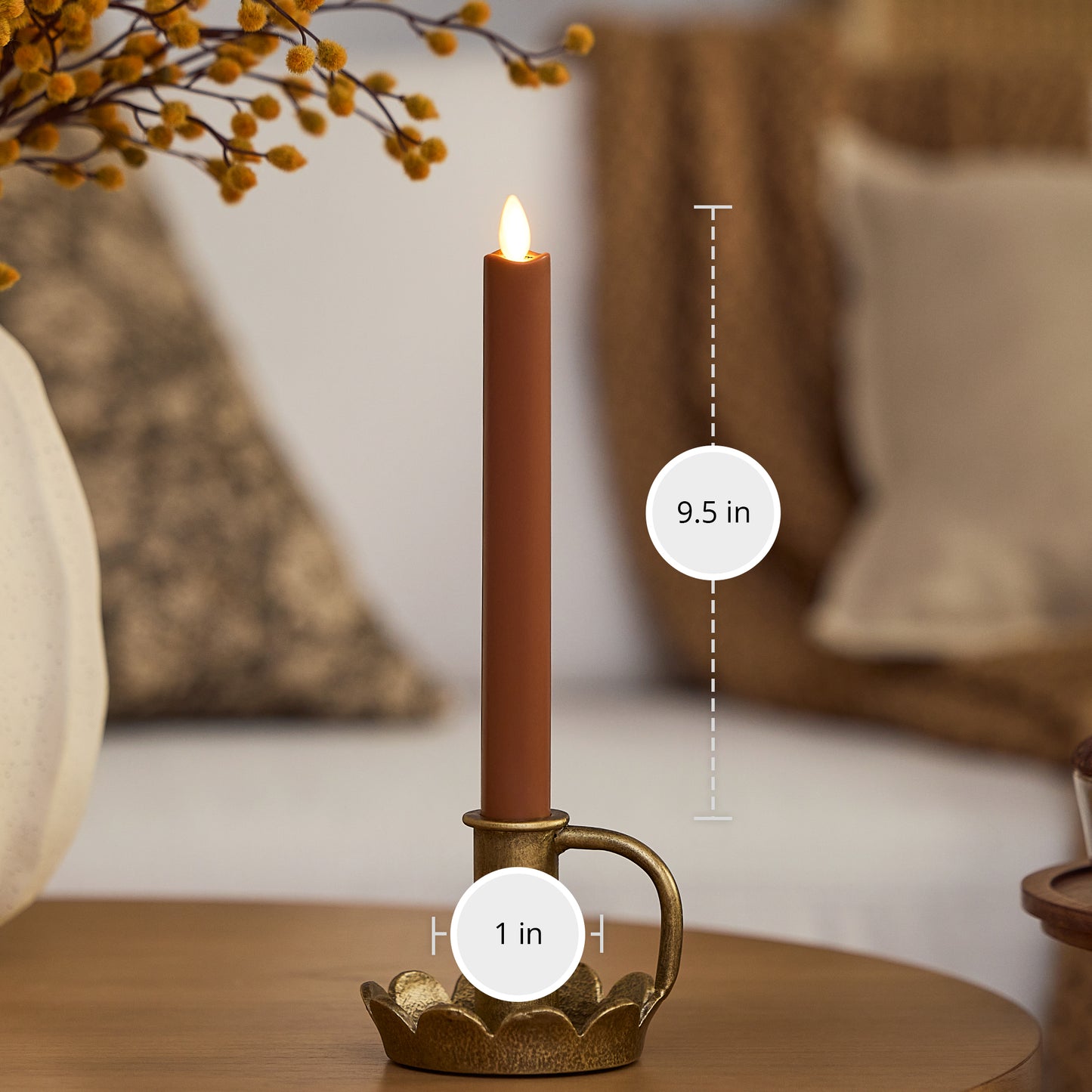 Caramel Café Flameless Candle Taper