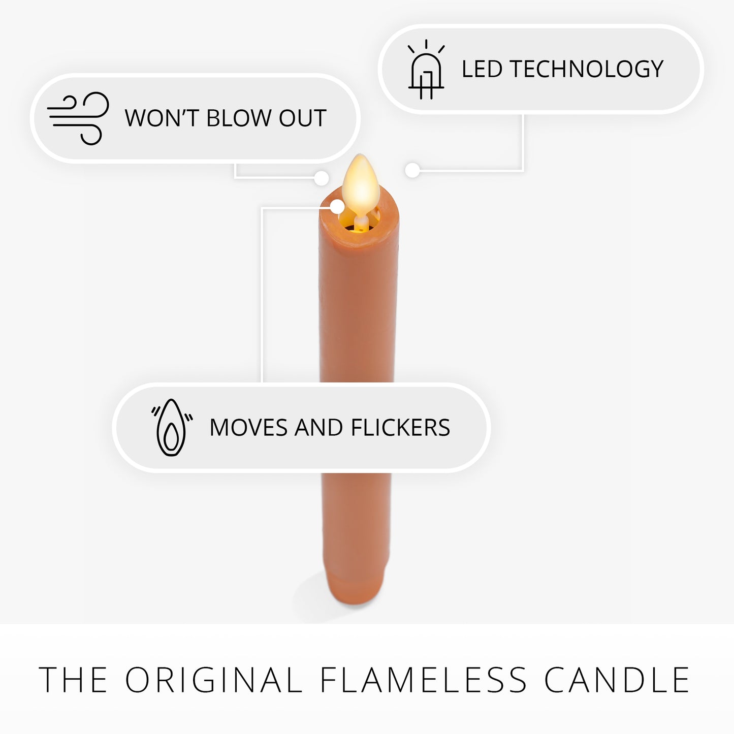 Marmalade Flameless Candle Taper