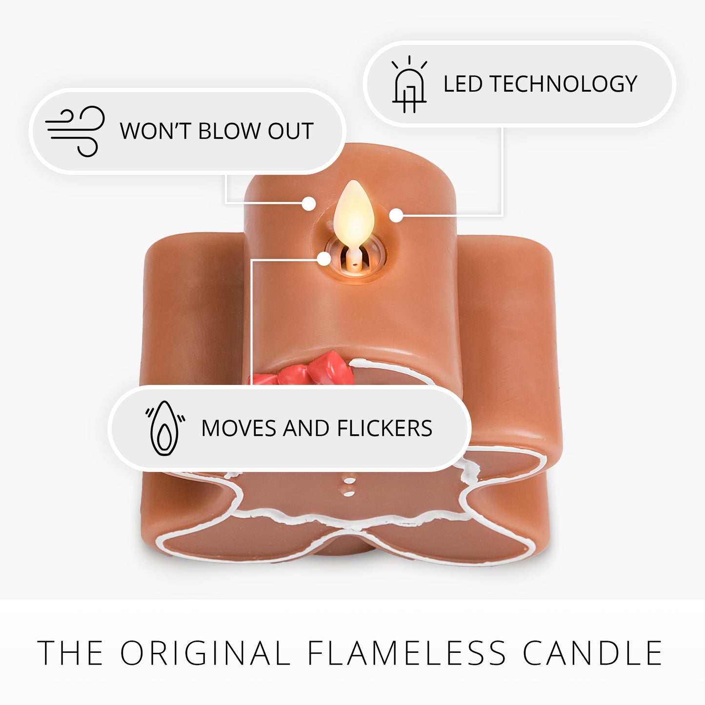 Gingerbread Girl Flameless Candle