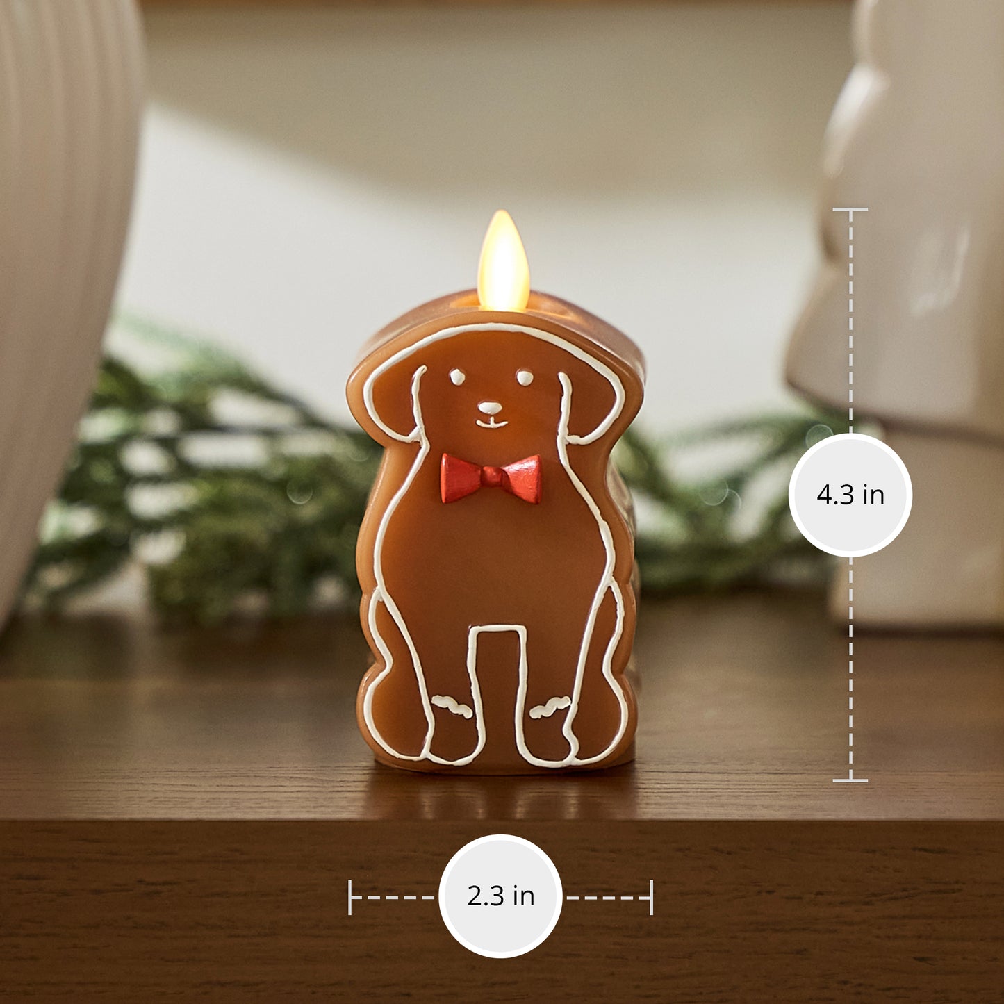 Gingerbread Dog Flameless Candle