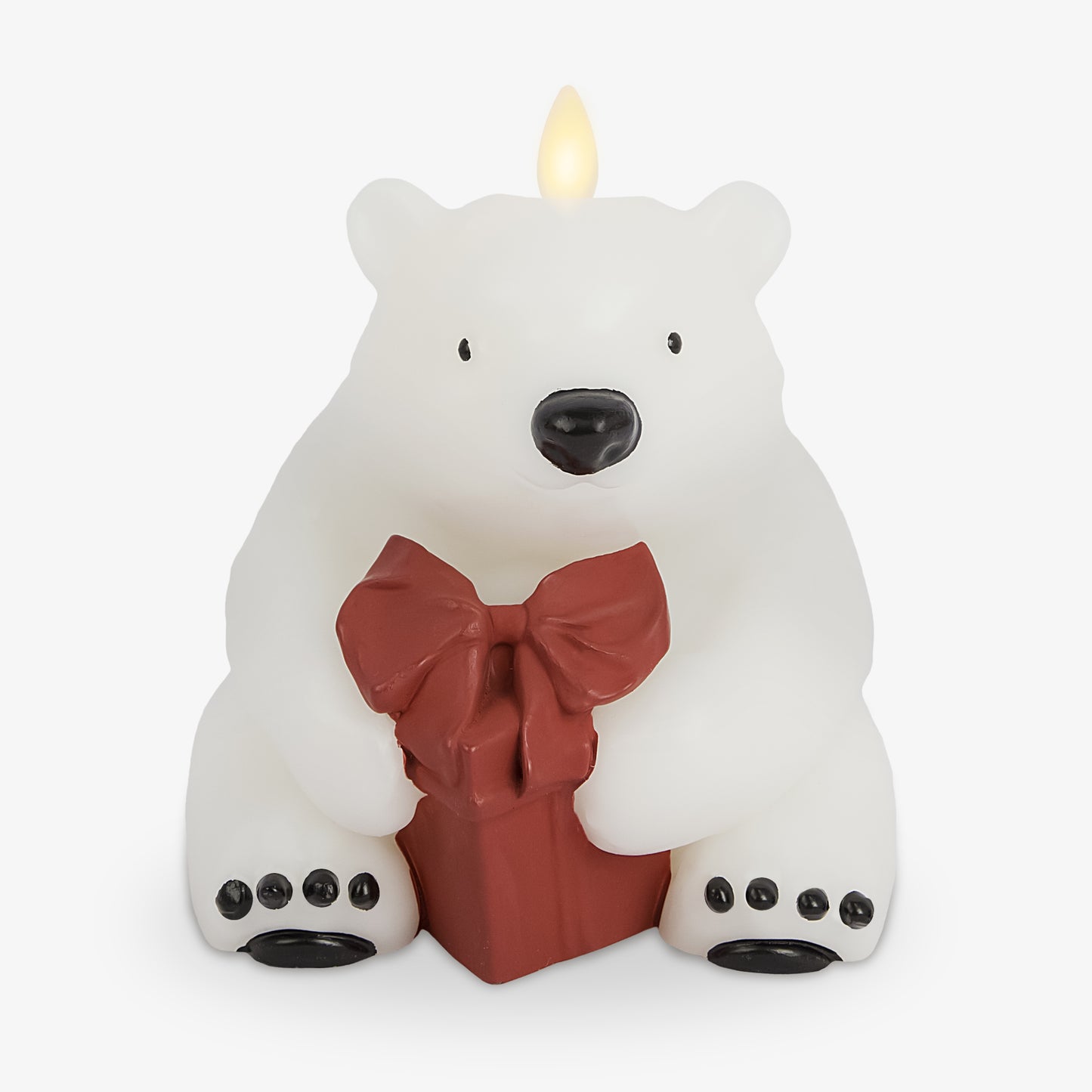 Star White Flameless Candle Polar Bear