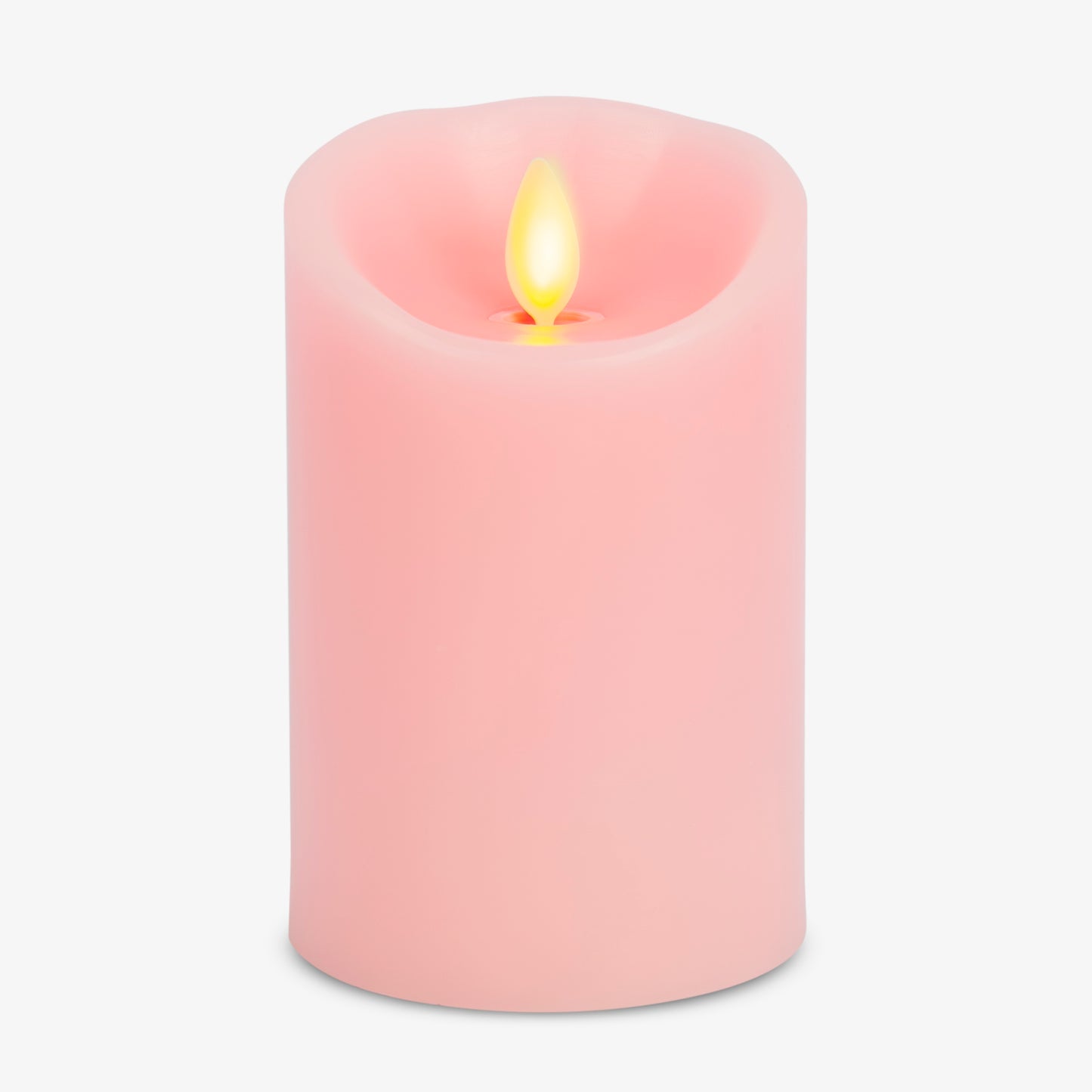 Saga Rose Flameless Candle Pillar - Scallop Top - 3" Width