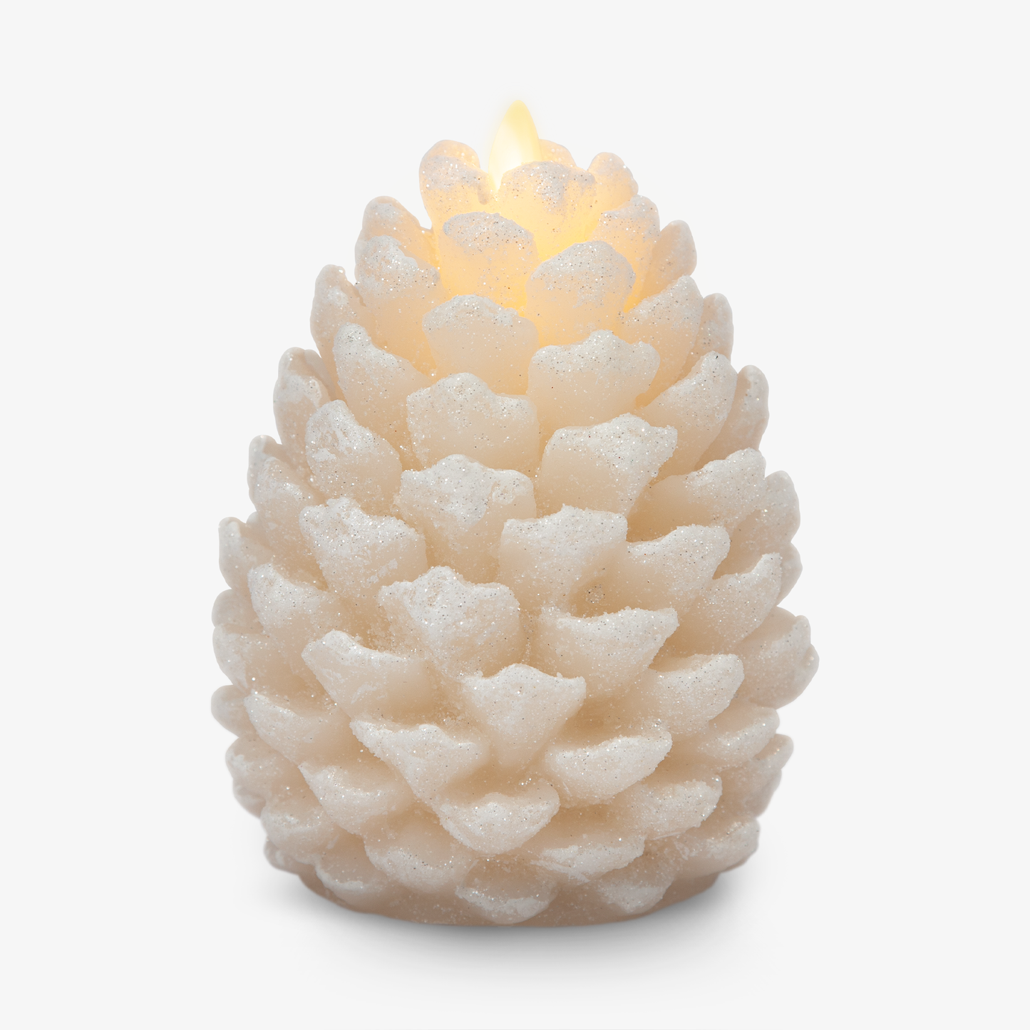 White Swan Flameless Candle Pinecone