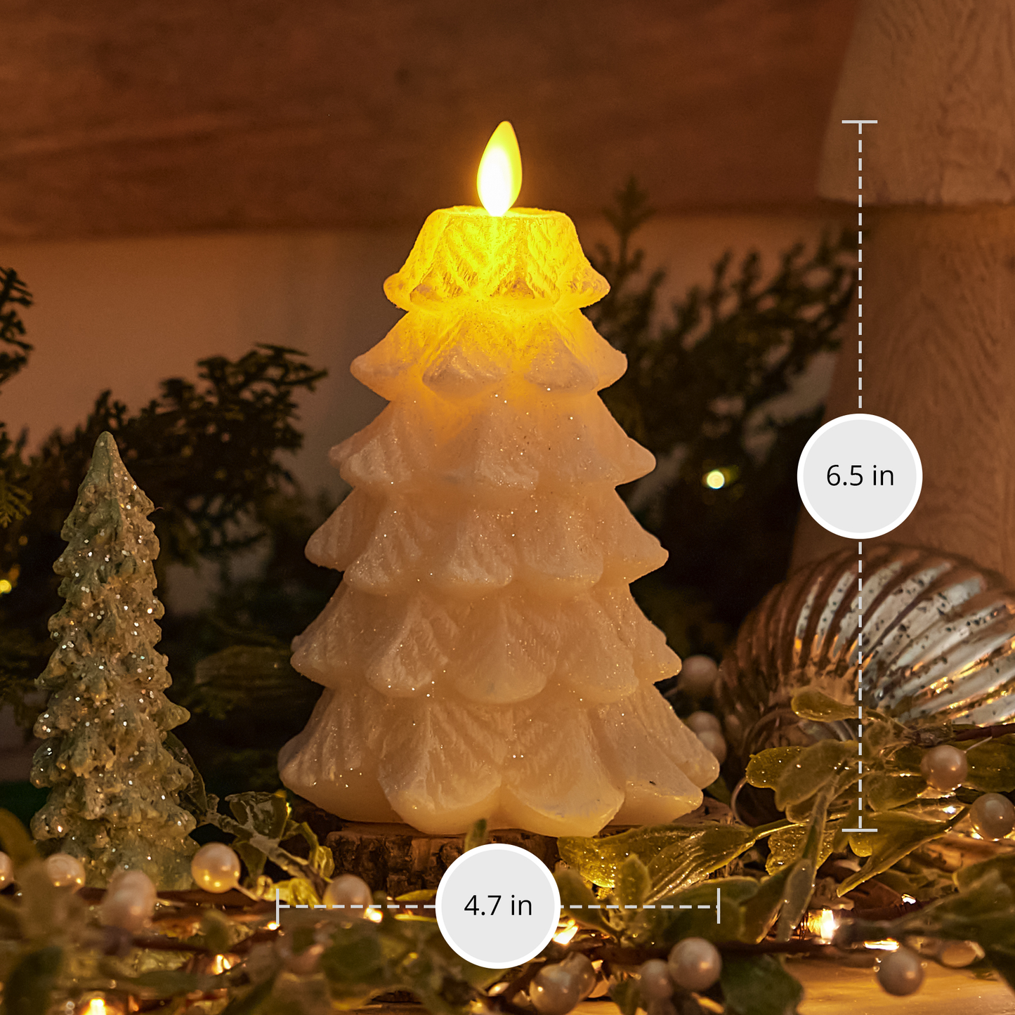 White Swan Flameless Candle Tree