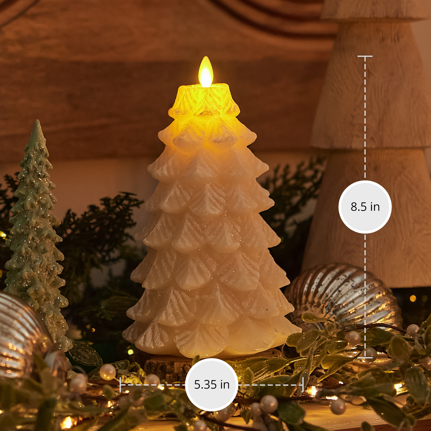White Swan Flameless Candle Tree