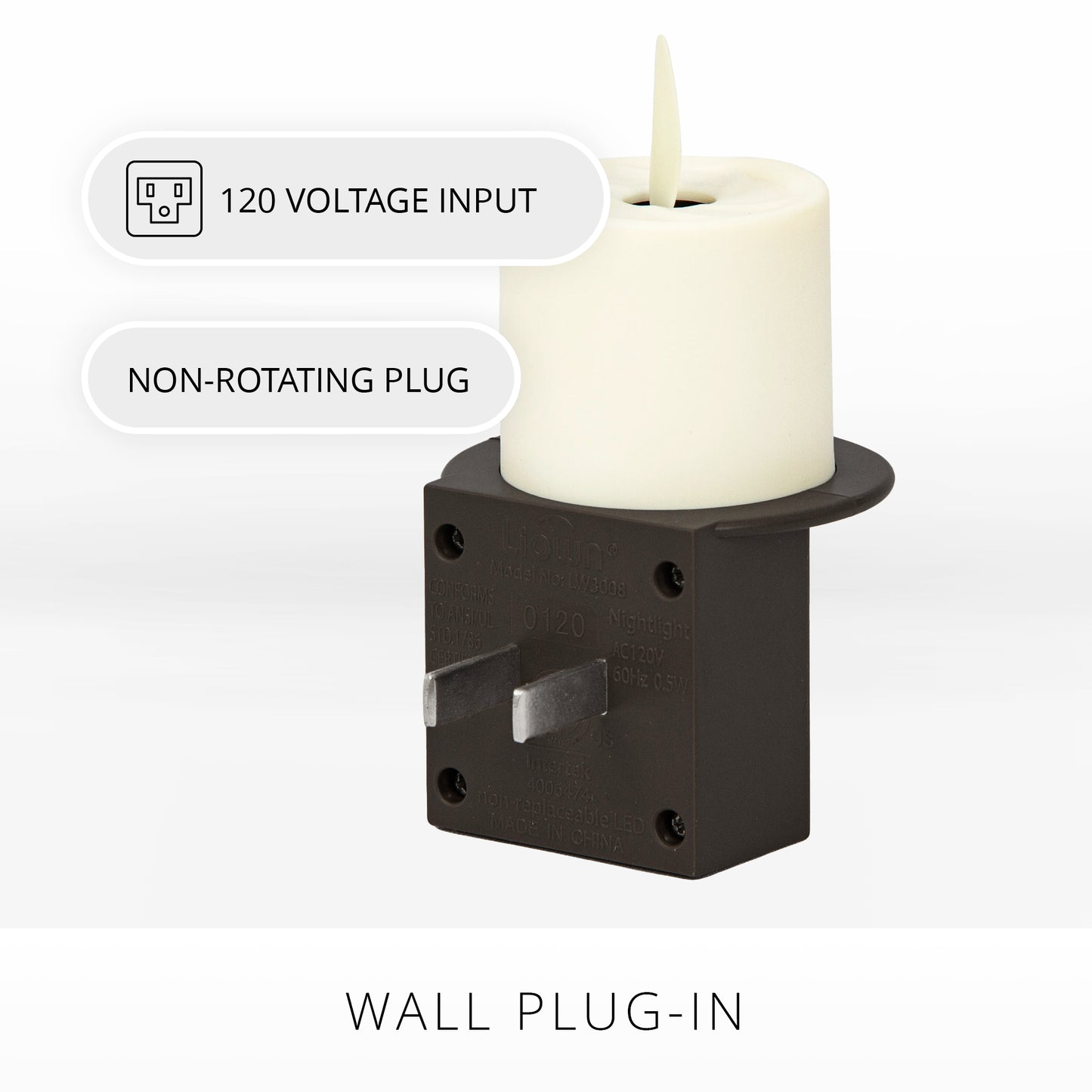 Black Flameless Candle Nightlight