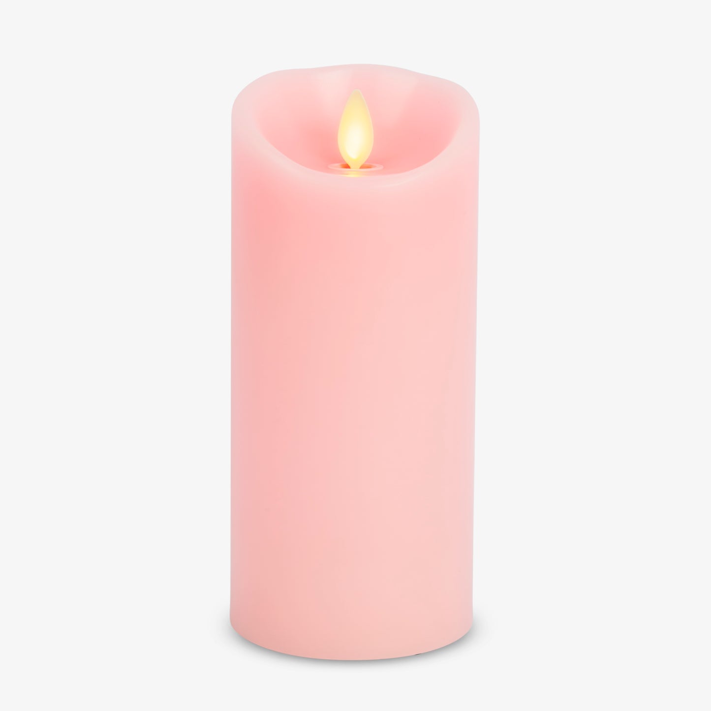 Saga Rose Flameless Candle Pillar - Scallop Top - 3" Width