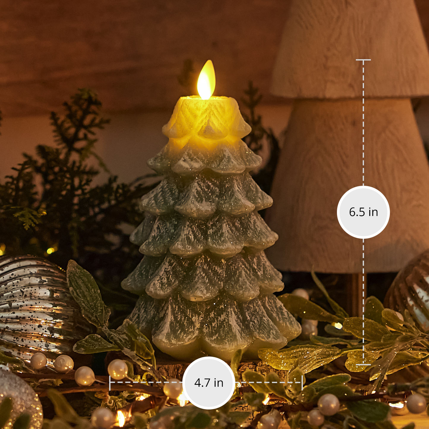 Iceberg Green Flameless Candle Tree