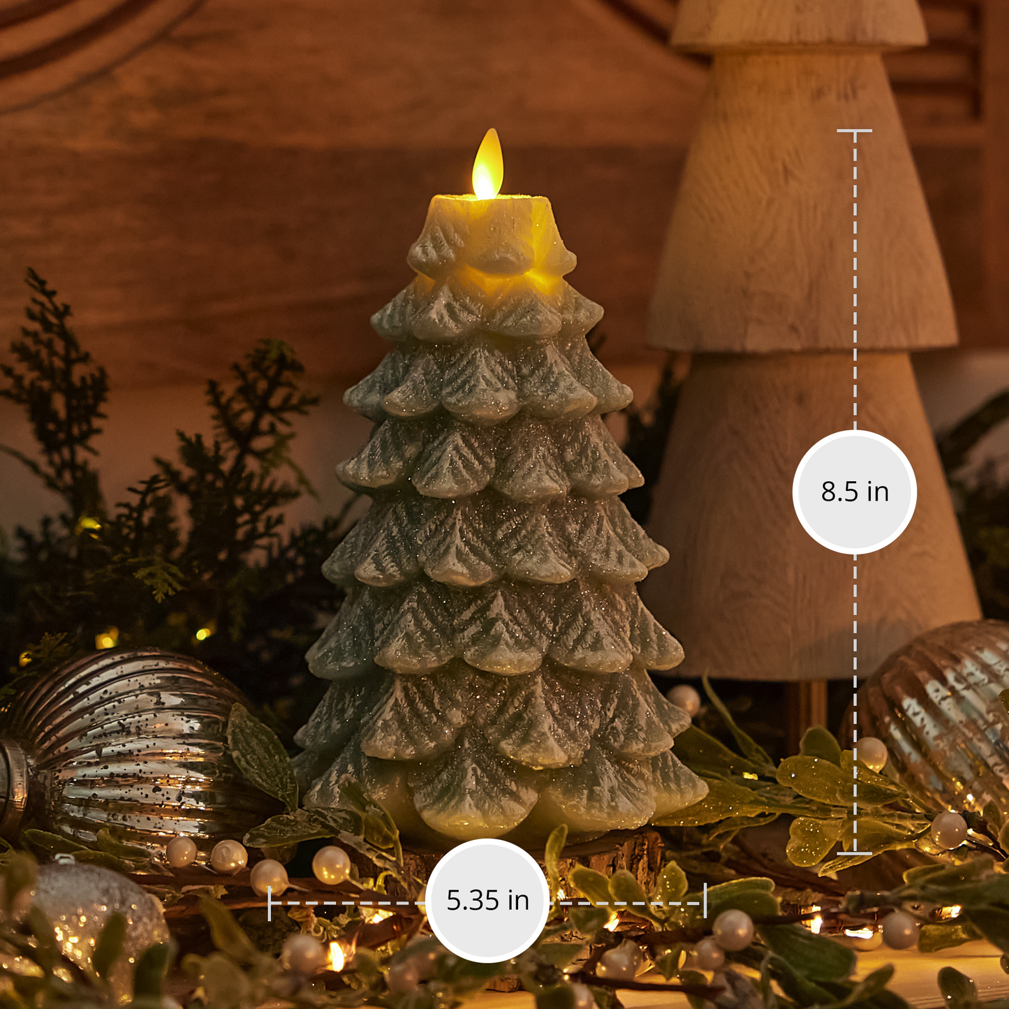 Iceberg Green Flameless Candle Tree