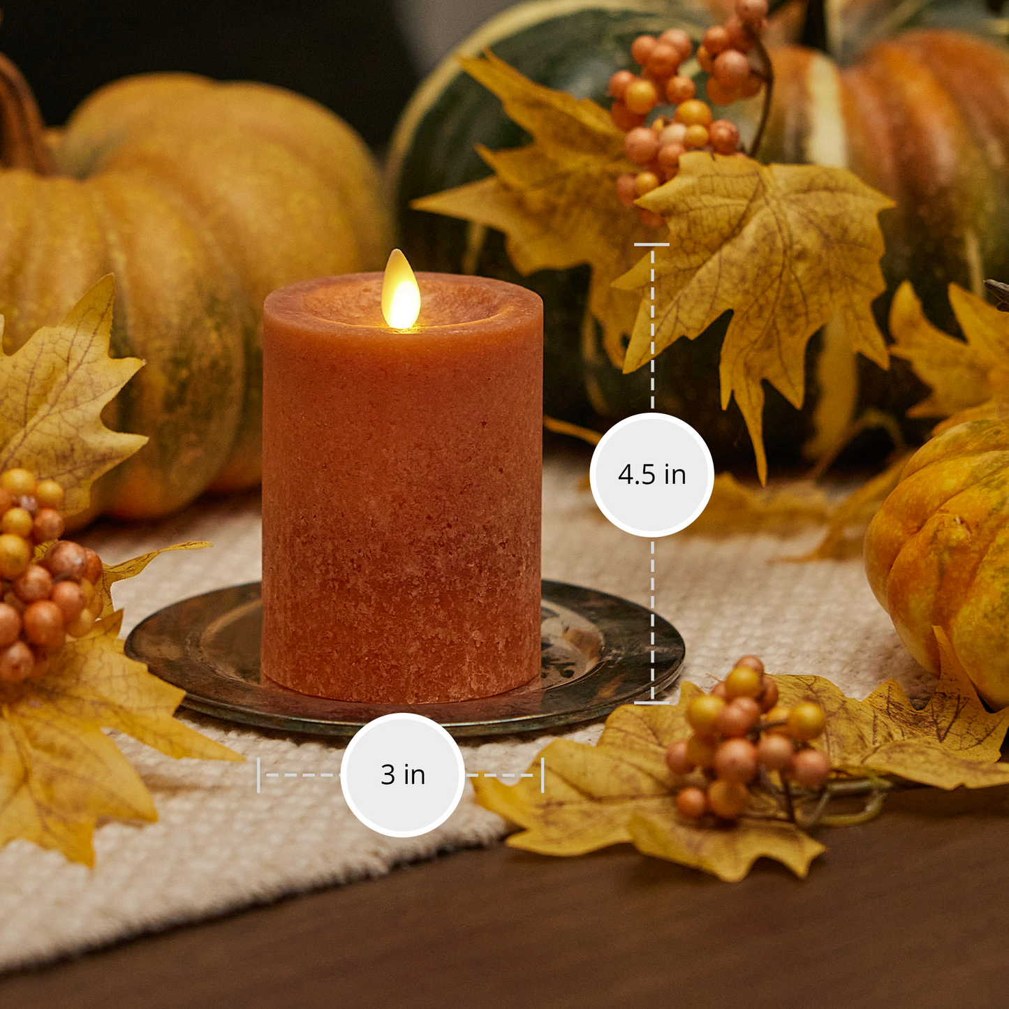 Adobe Seaglass Flameless Candle Pillar - Recessed Top