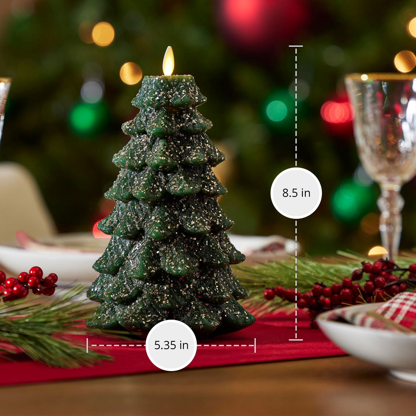 an image of Luminara's Christmas tree candles