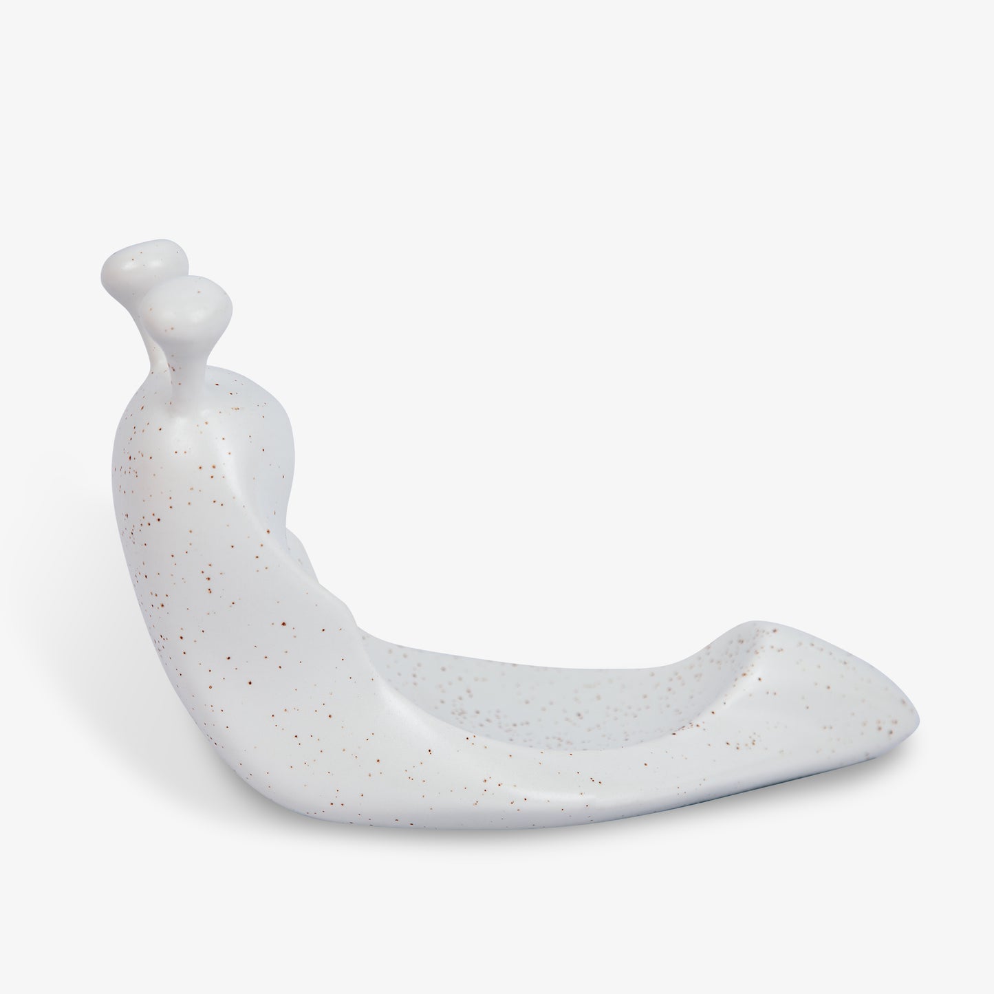 White Speckled Ceramic Snail Candle Holder for Spring Flameless Candle Spheres