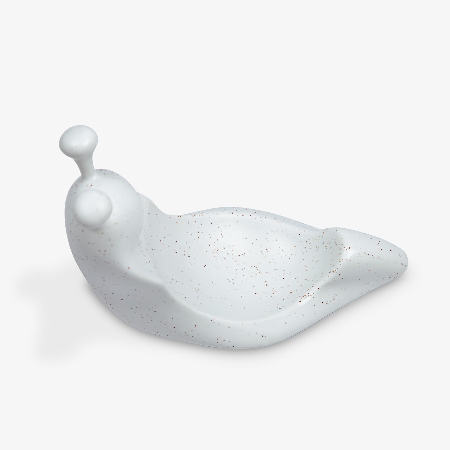 White Speckled Ceramic Snail Candle Holder for Spring Flameless Candle Spheres
