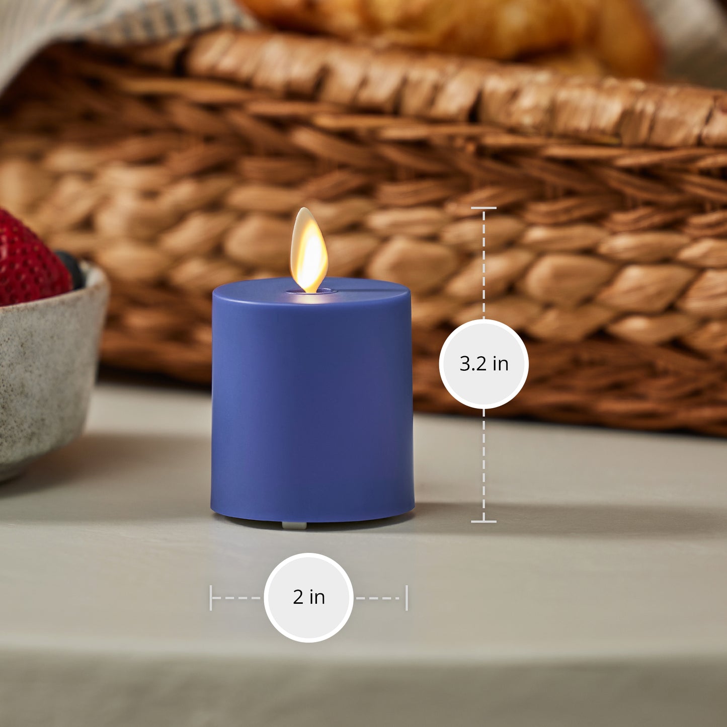 Vivid Ultramarine Outdoor Flameless Candle Votive