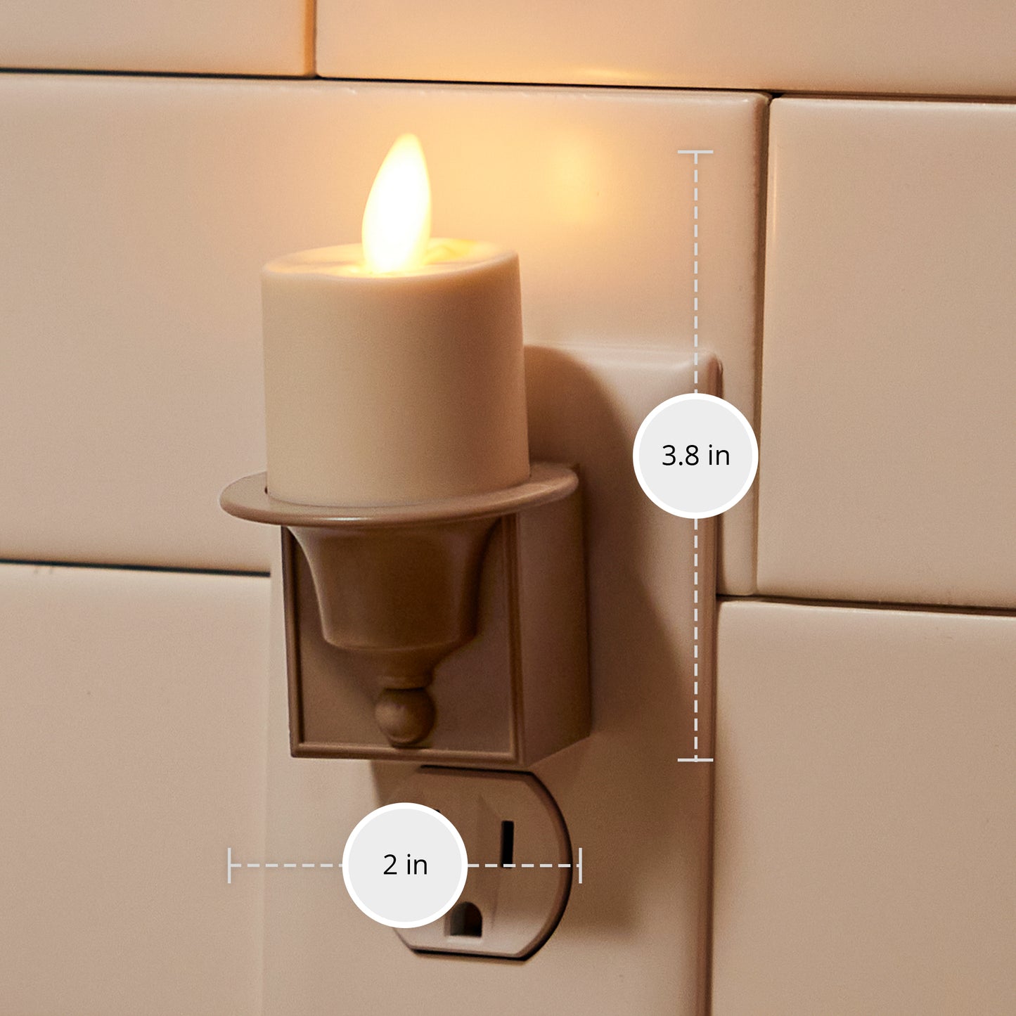 Timeless Taupe Flameless Candle Nightlight