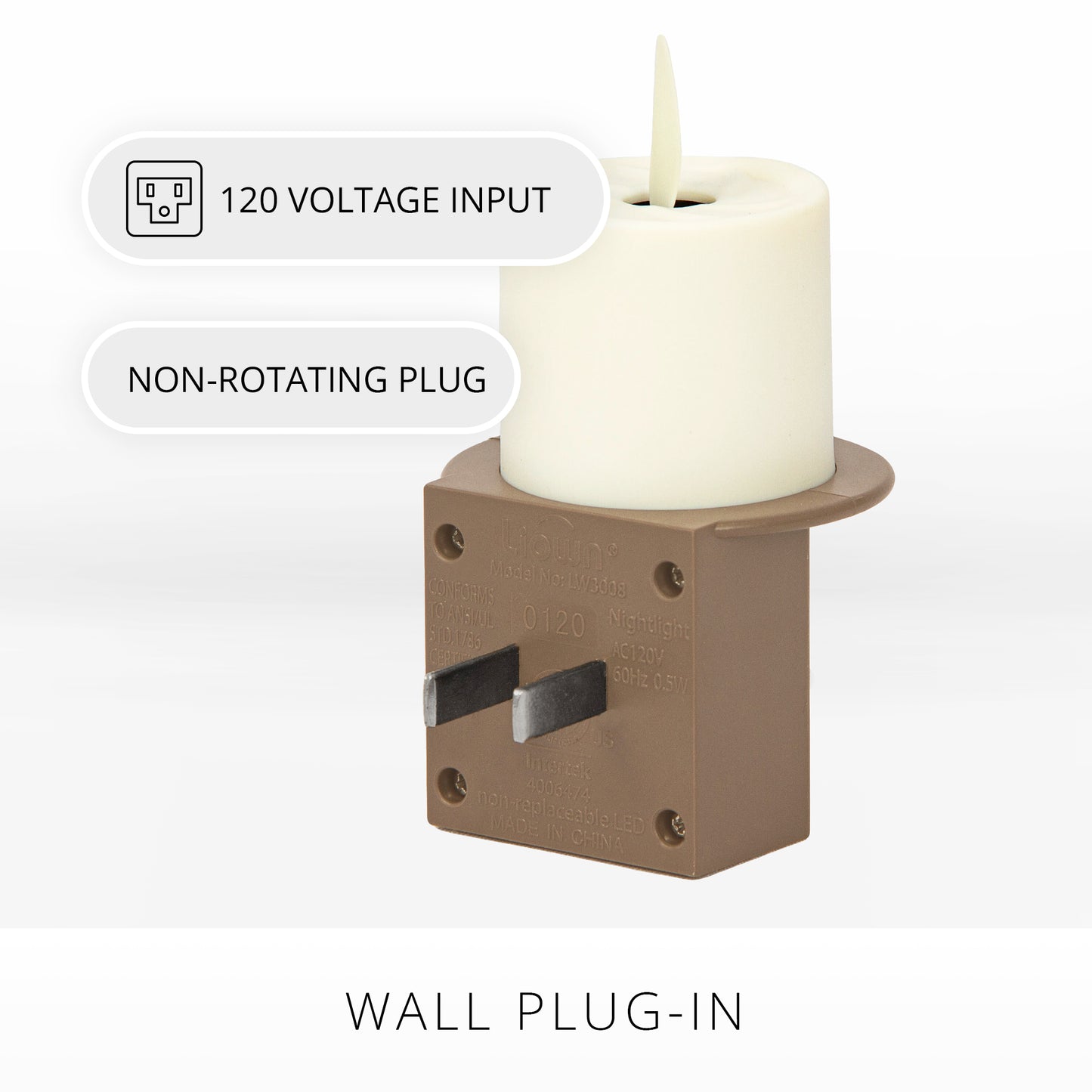 Timeless Taupe Flameless Candle Nightlight