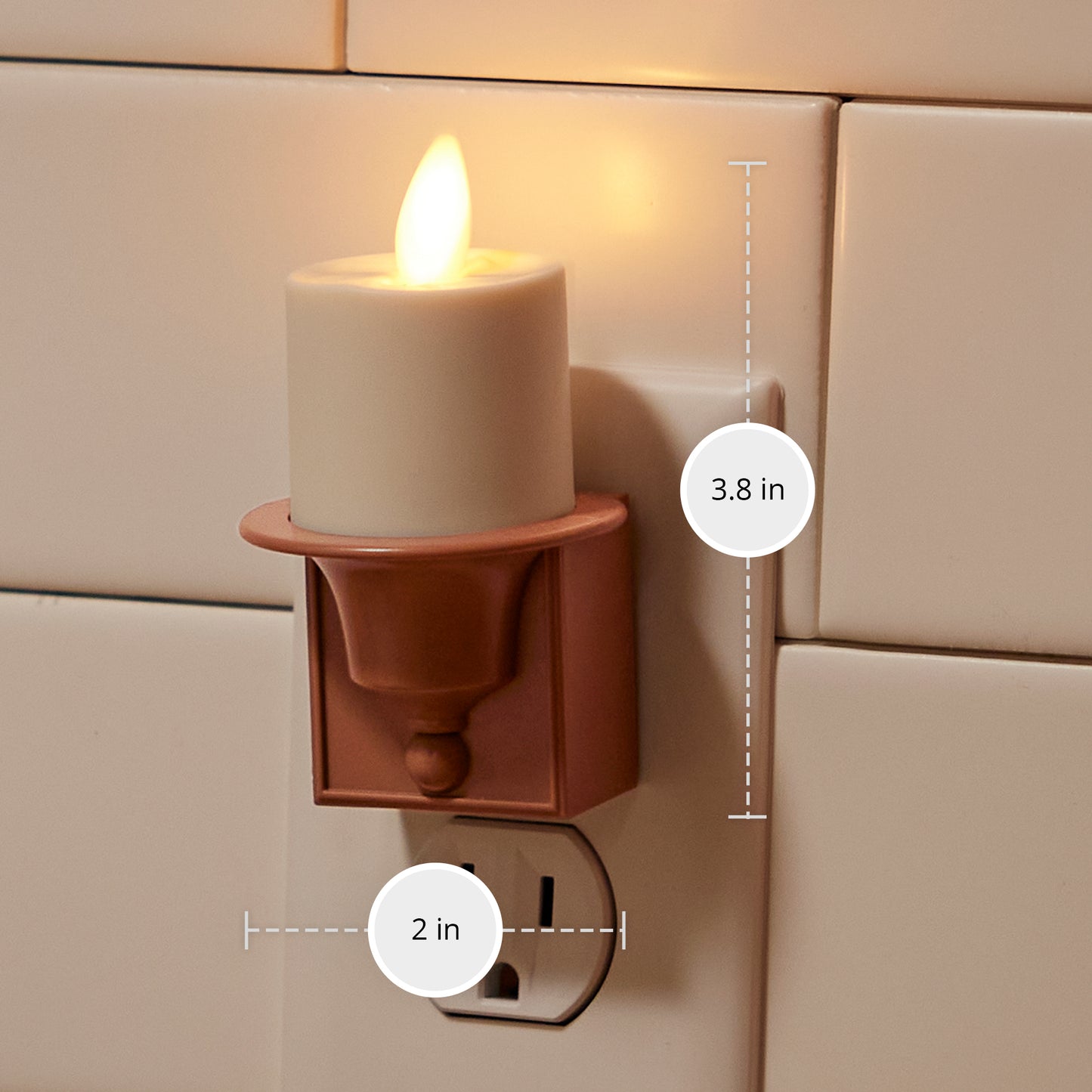 Baked Clay Flameless Candle Nightlight