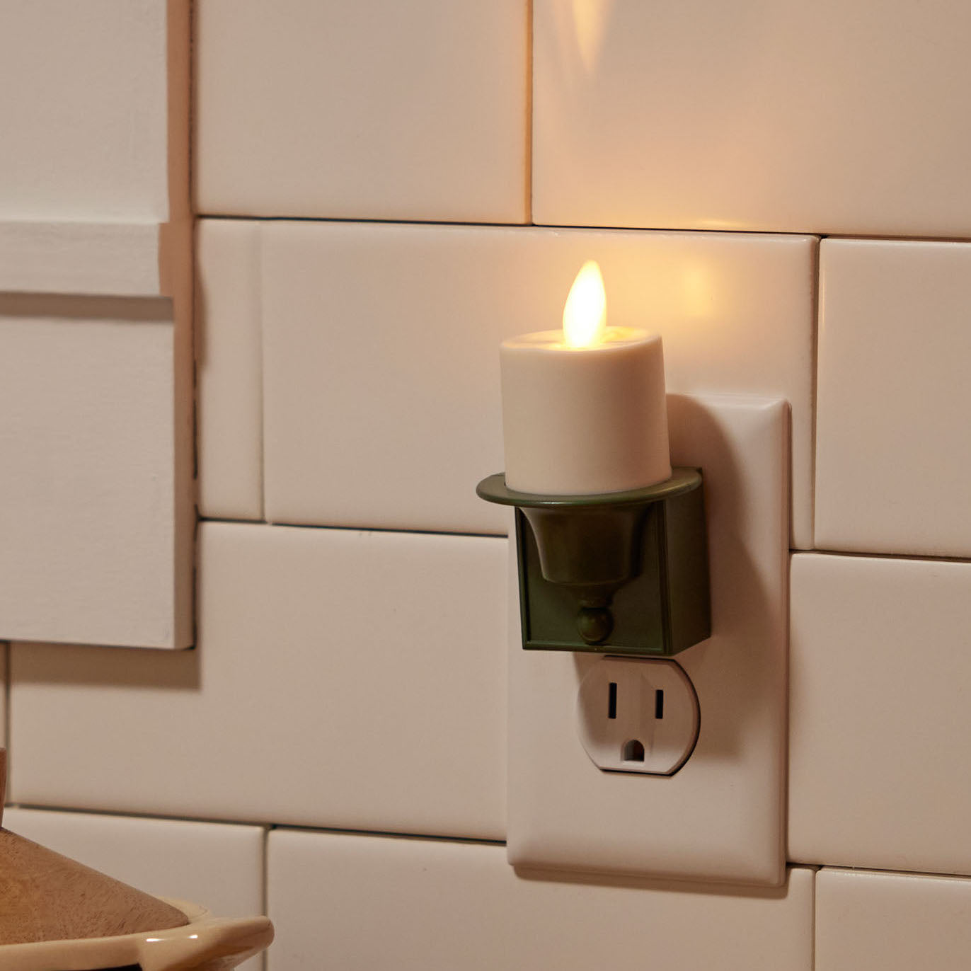 Loden Green Flameless Candle Nightlight