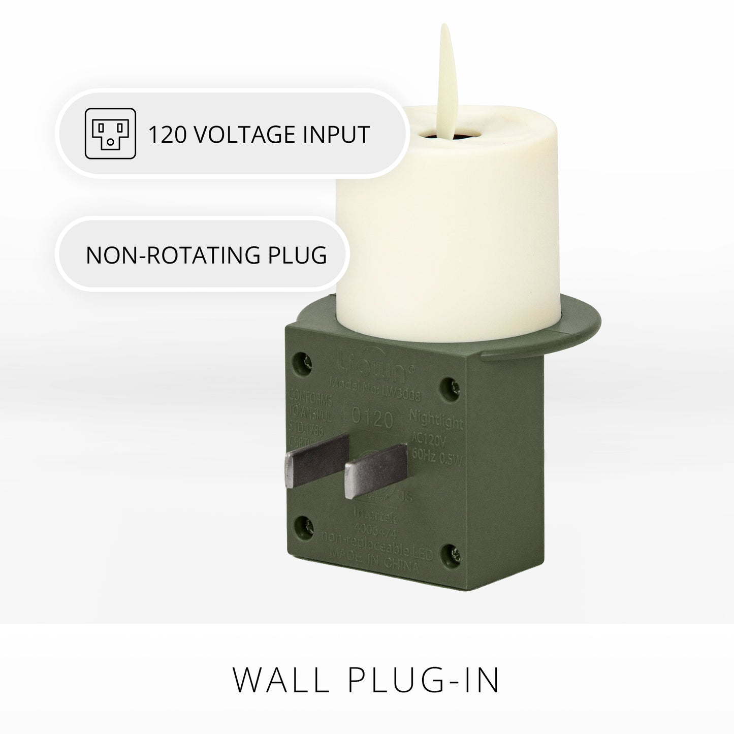 Loden Green Flameless Candle Nightlight