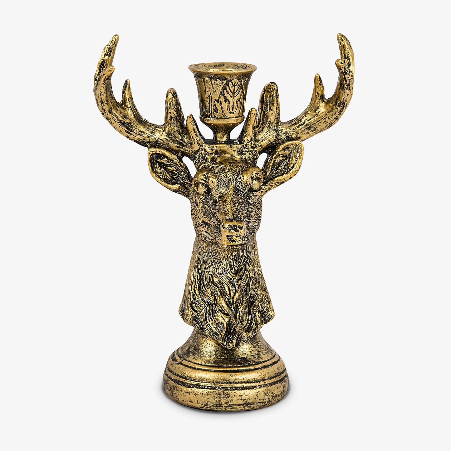 Brass Reindeer Taper Holder