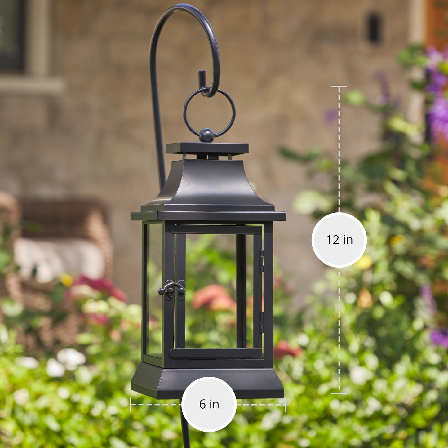 12" Heritage Lantern with 38" Shepherd's Hook (Lantern Only)
