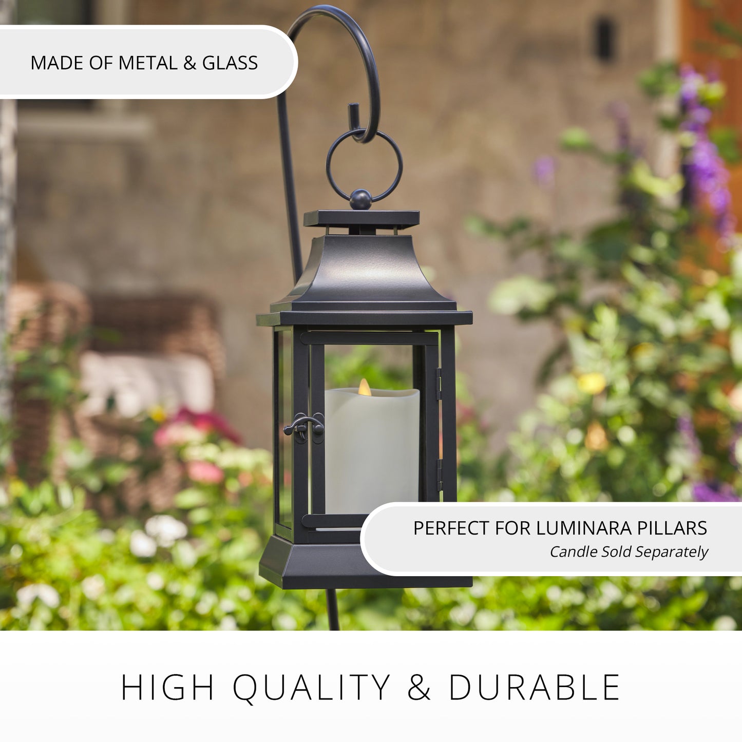 12" Heritage Lantern with 38" Shepherd's Hook (Lantern Only)
