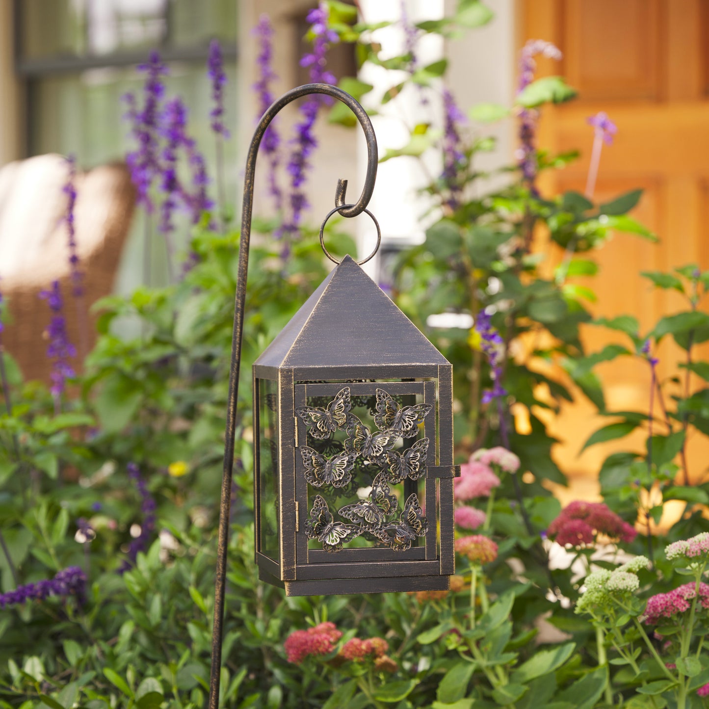 11.5" Butterfly Lantern with 38" Shepherd's Hook (Lantern Only)