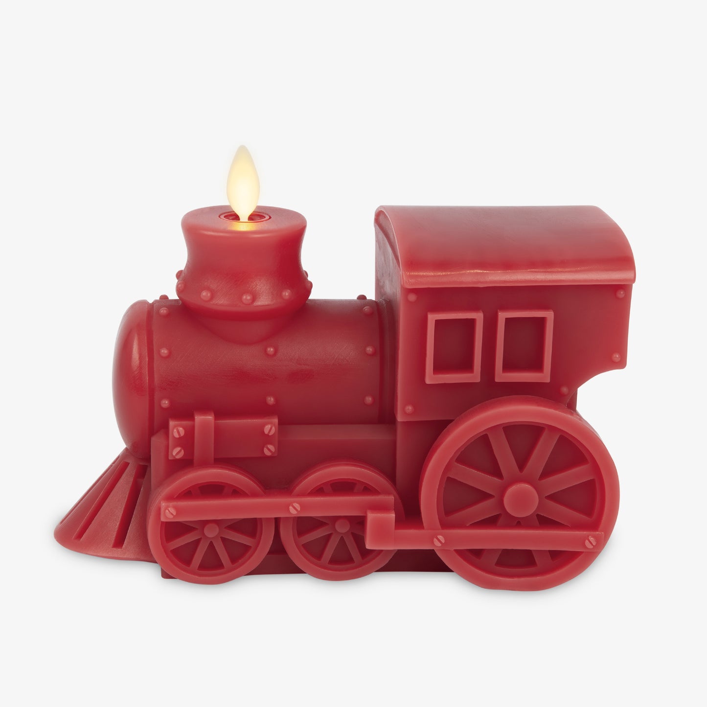 Holiday Red Flameless Candle Holiday Train