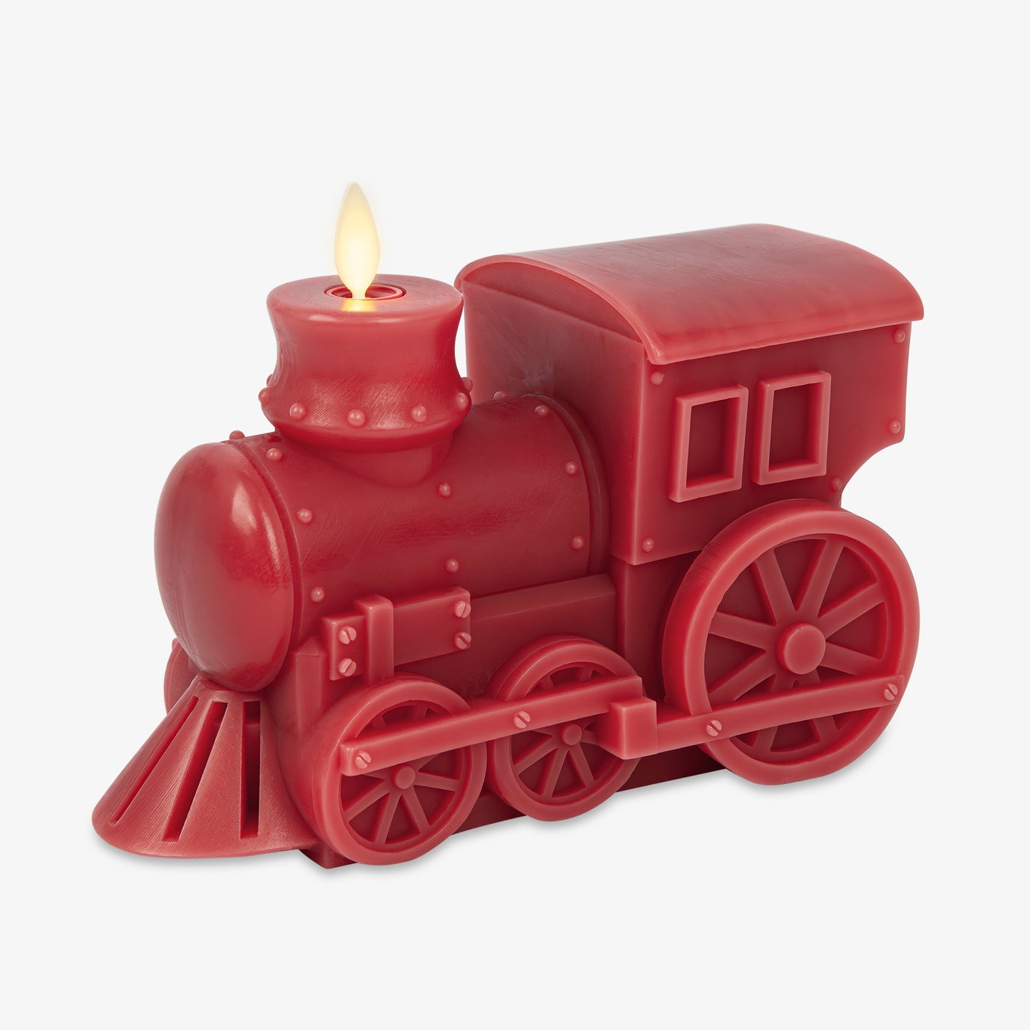 Holiday Red Flameless Candle Holiday Train