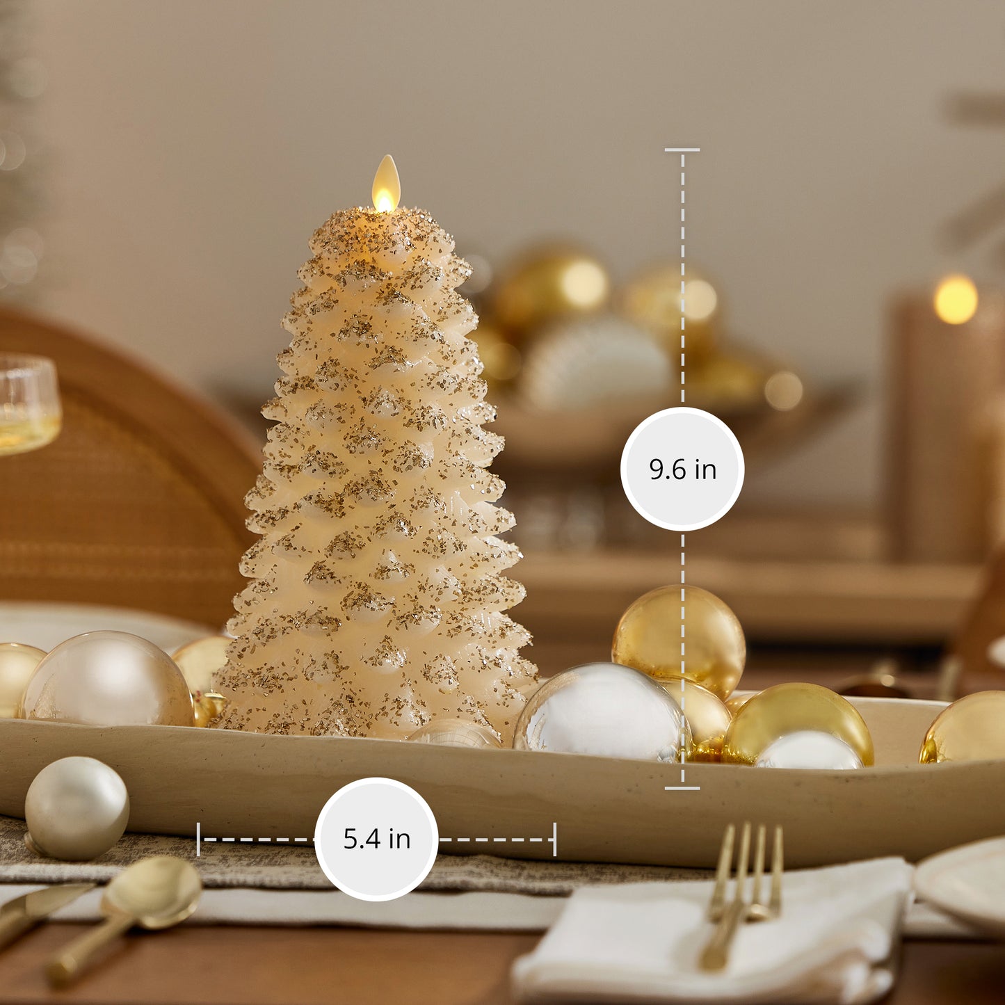 White Swan Flameless Candle North Tree