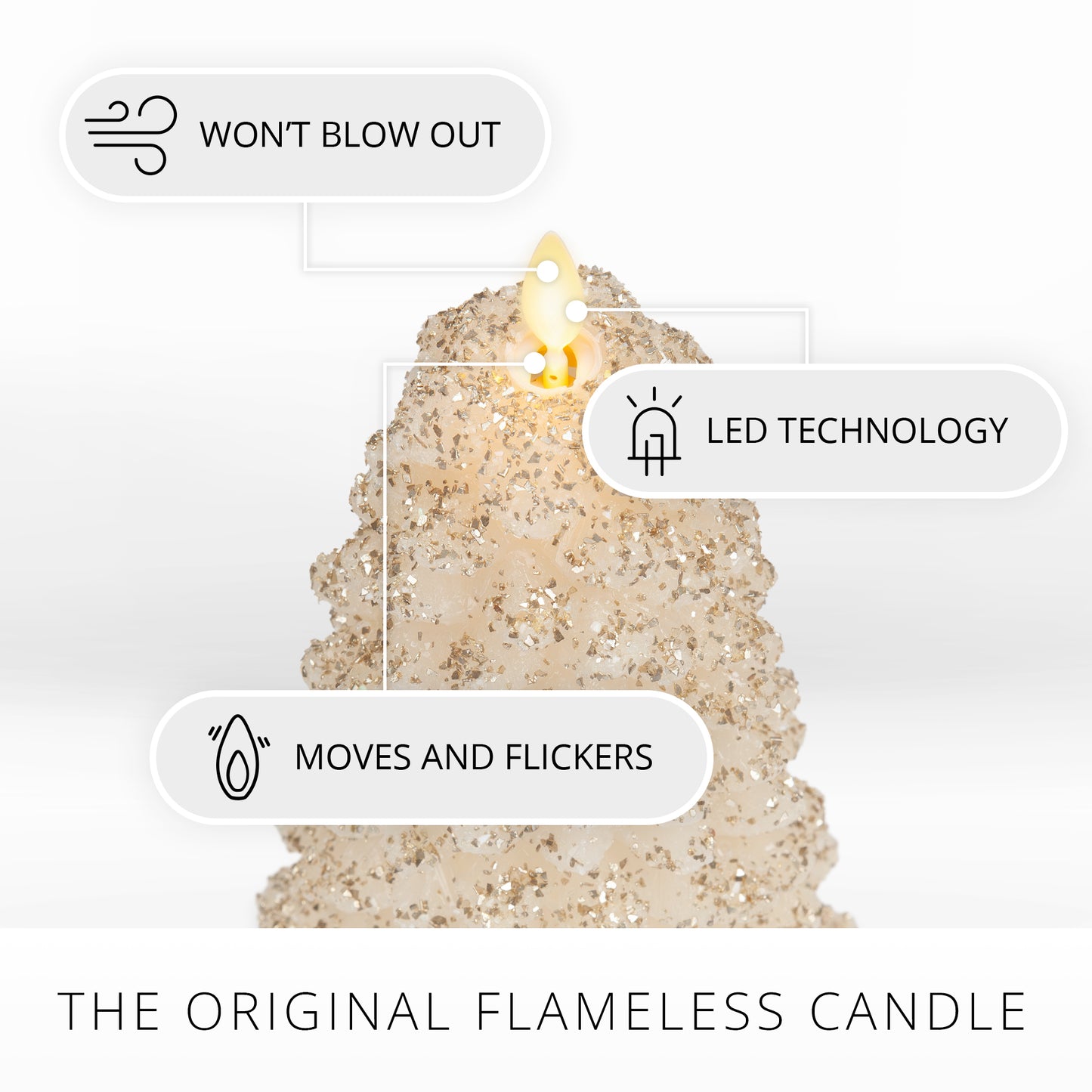 White Swan Flameless Candle North Tree