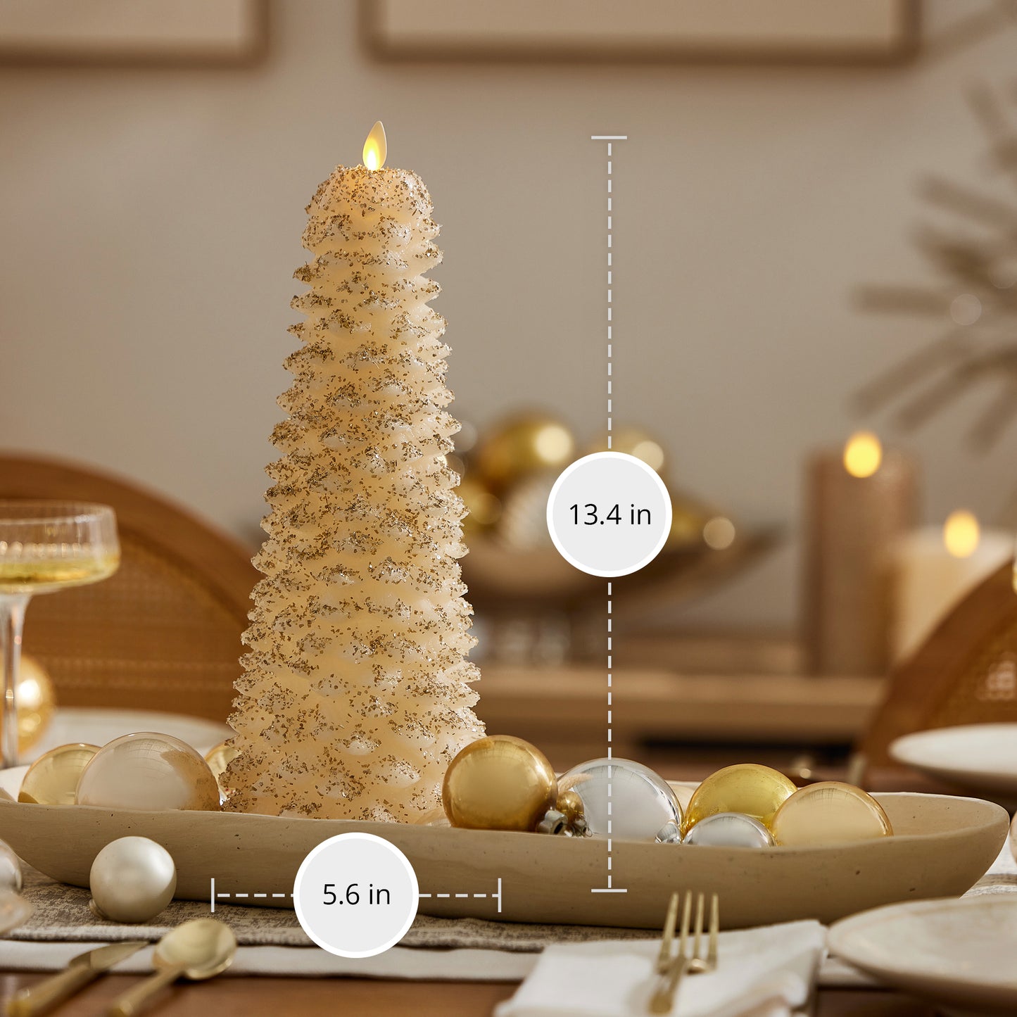 White Swan Flameless Candle North Tree