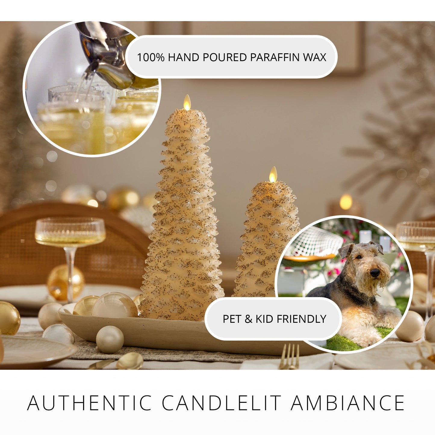 White Swan Flameless Candle North Tree
