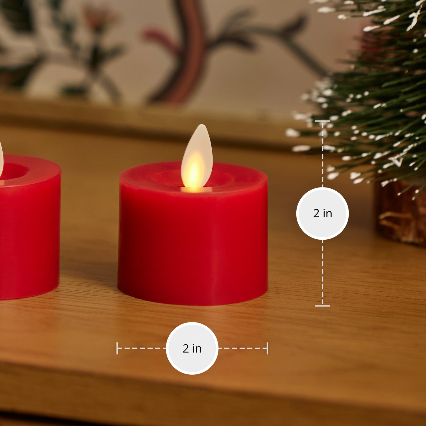 Holiday Red Flameless Candle Tealights