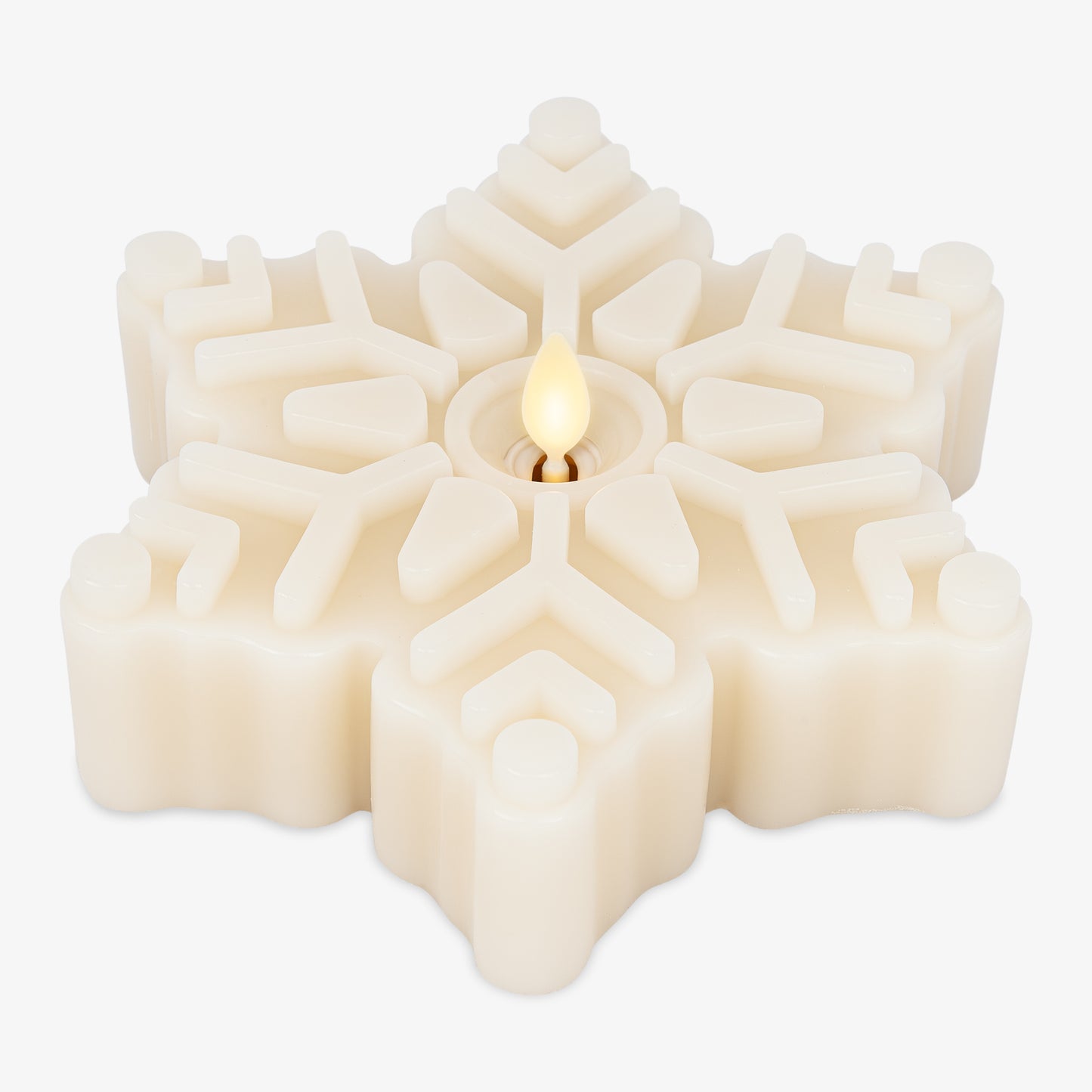 White Swan Flameless Candle Snowflake Tealight