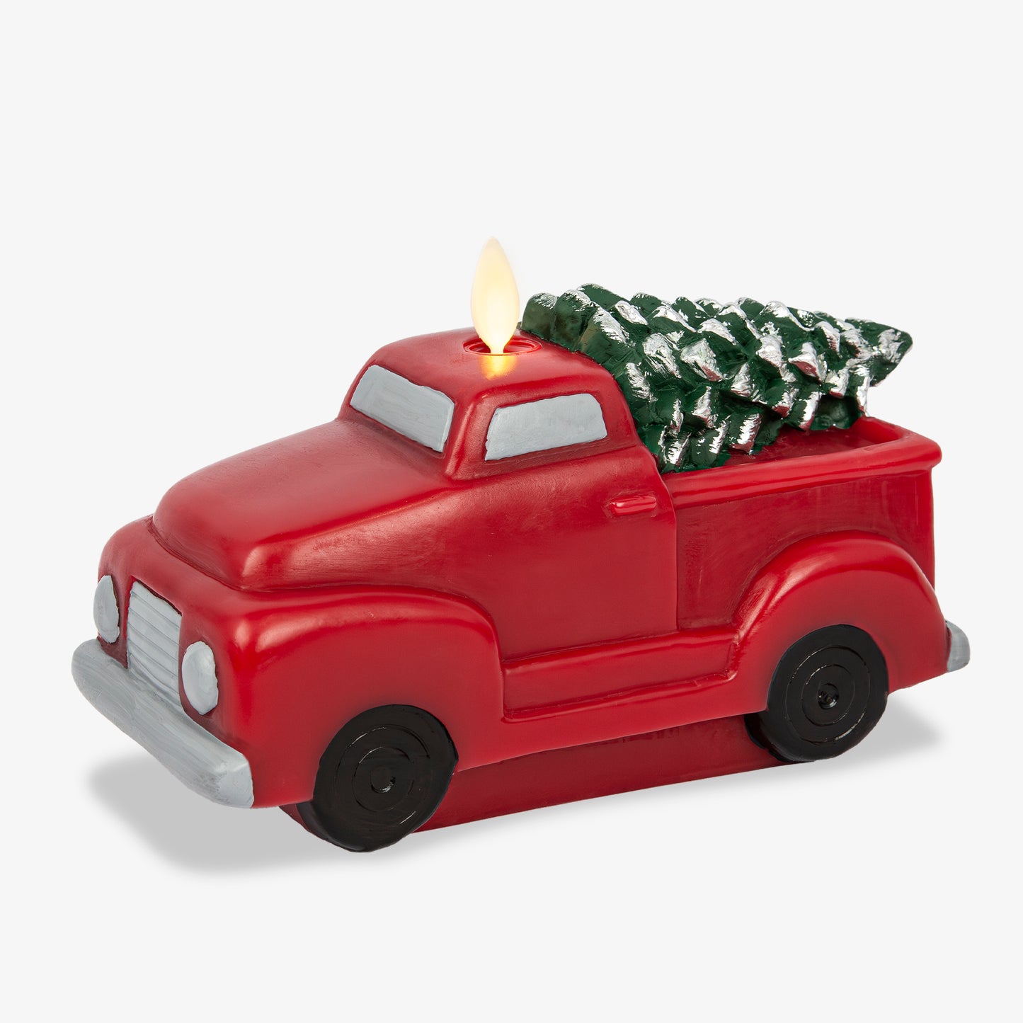 Holiday Red Flameless Candle Holiday Truck