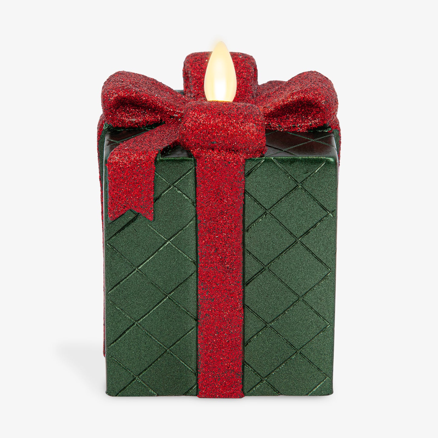Holiday Green Flameless Candle Gift Box